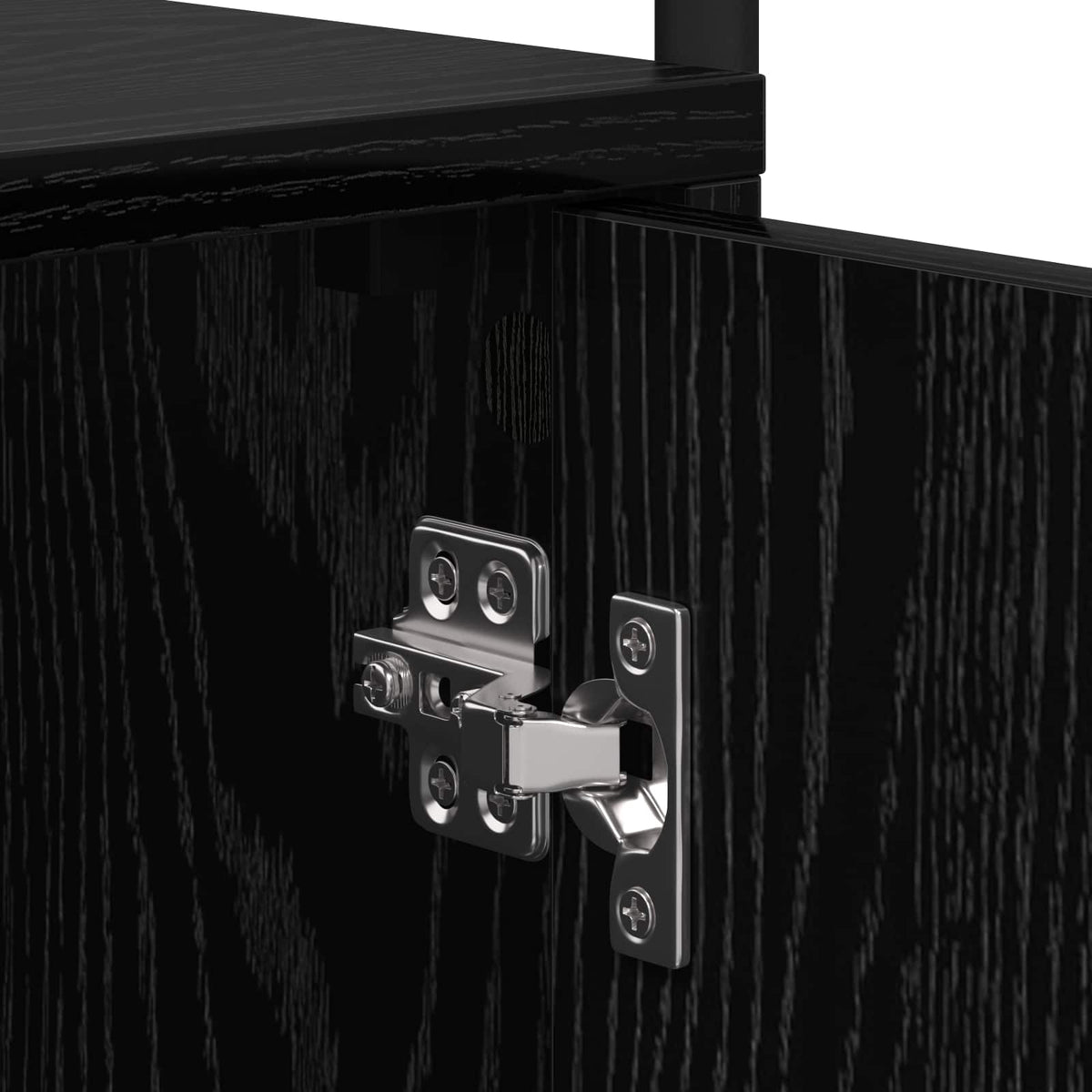 Bedside Cabinet 2 pcs Black Oak Engineered Wood