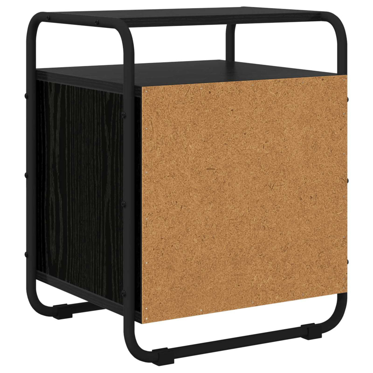 Bedside Cabinet 2 pcs Black Oak Engineered Wood