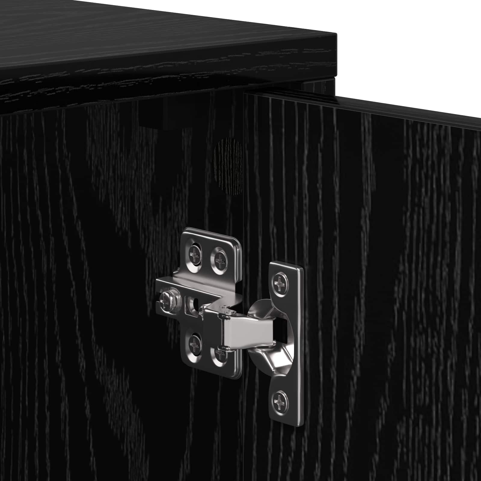 Bedside Cabinet 2 pcs Black Oak Engineered Wood