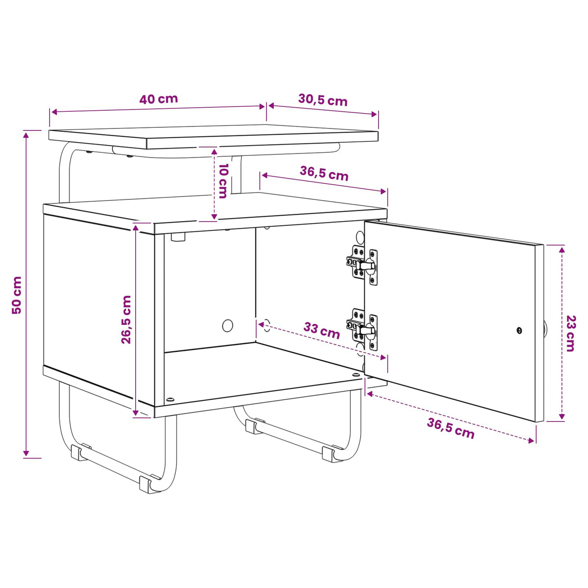 Bedside Cabinet 2 pcs Black Oak Engineered Wood