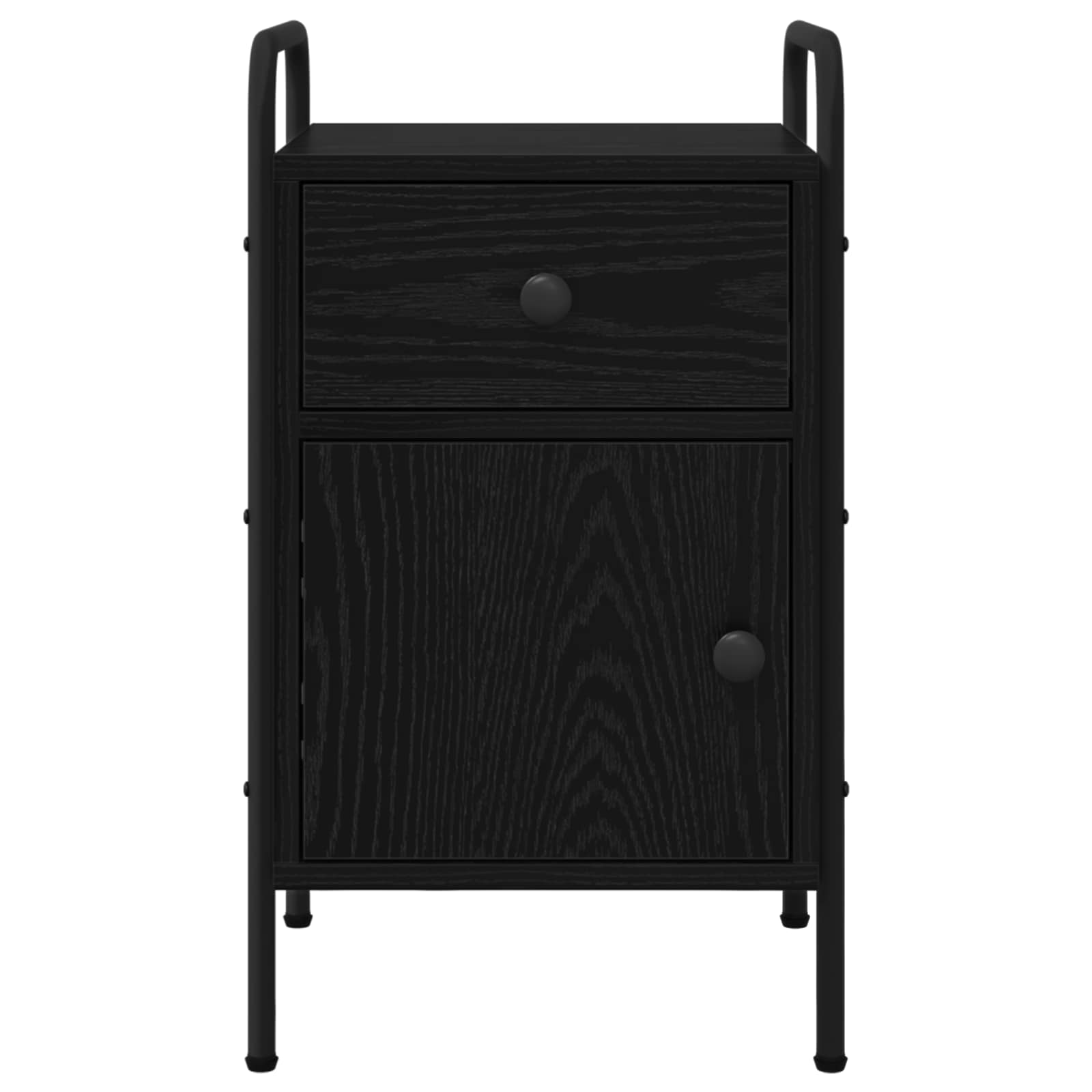 Bedside Cabinet Black Oak 35 x 36.5 x 61 cm Engineered Wood