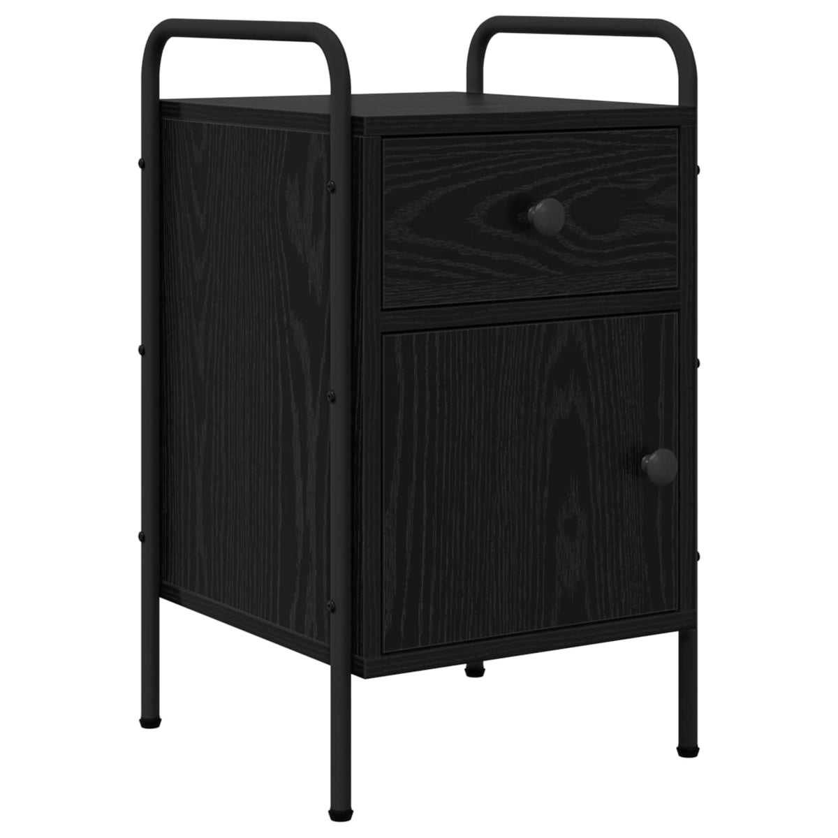Bedside Cabinet 2 pcs Black Oak 35 x 36.5 x 61 cm
