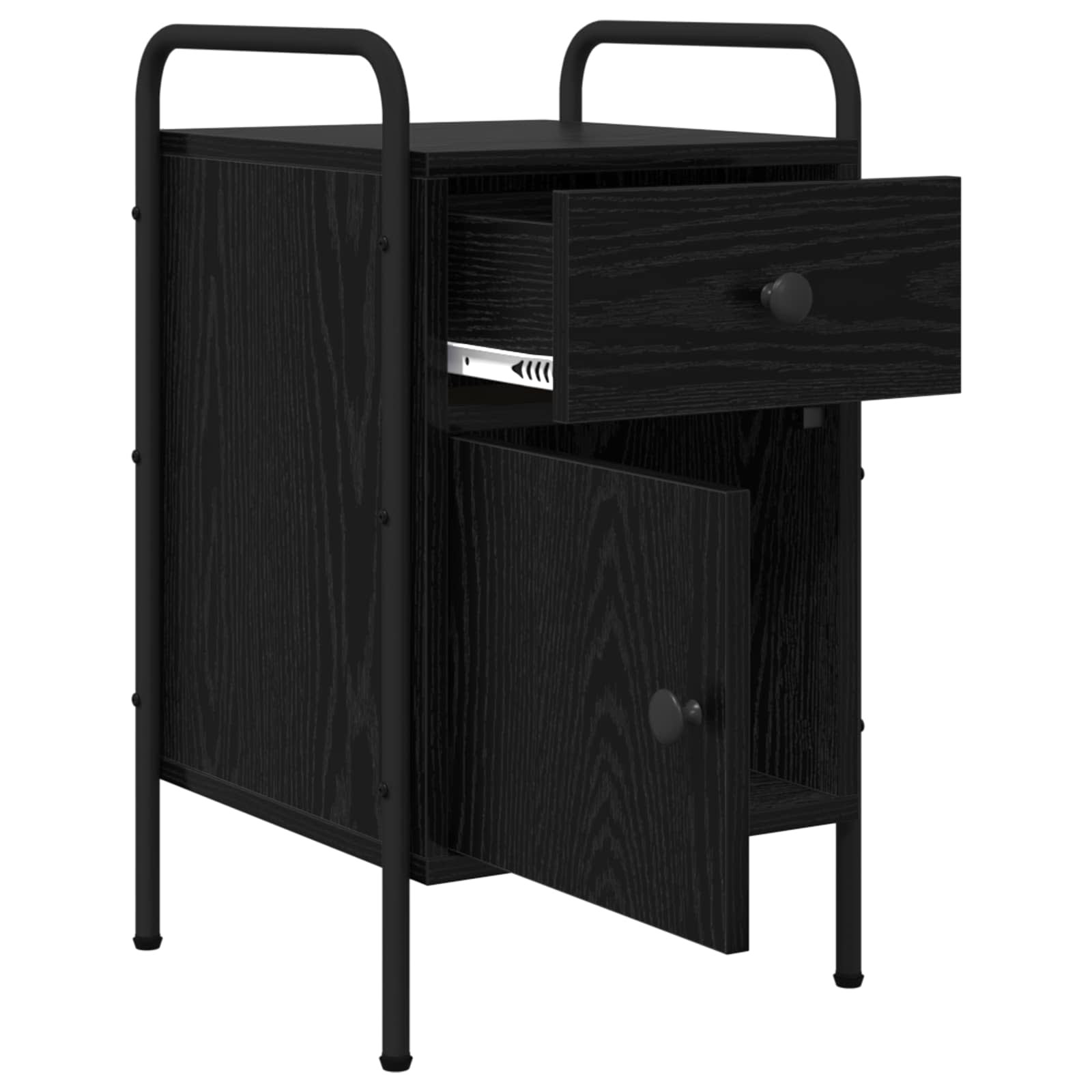 Bedside Cabinet 2 pcs Black Oak 35 x 36.5 x 61 cm