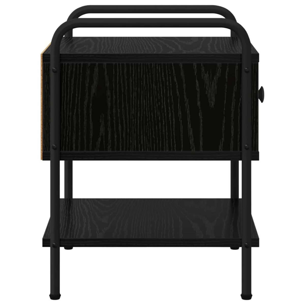 Bedside Cabinet 2 pcs Black Oak Engineered Wood