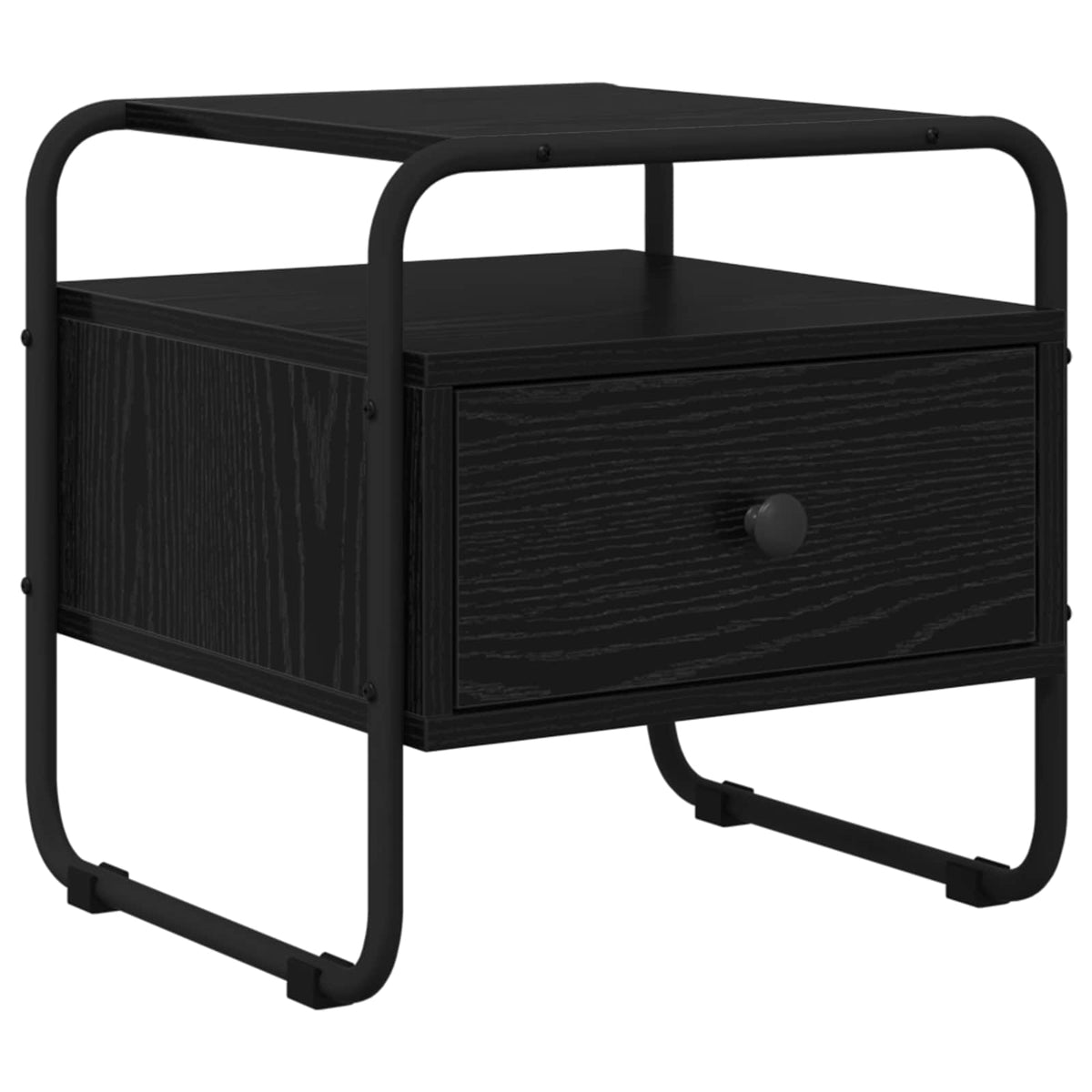Bedside Cabinet Black Oak 40 x 39.5 x 40 cm Engineered Wood