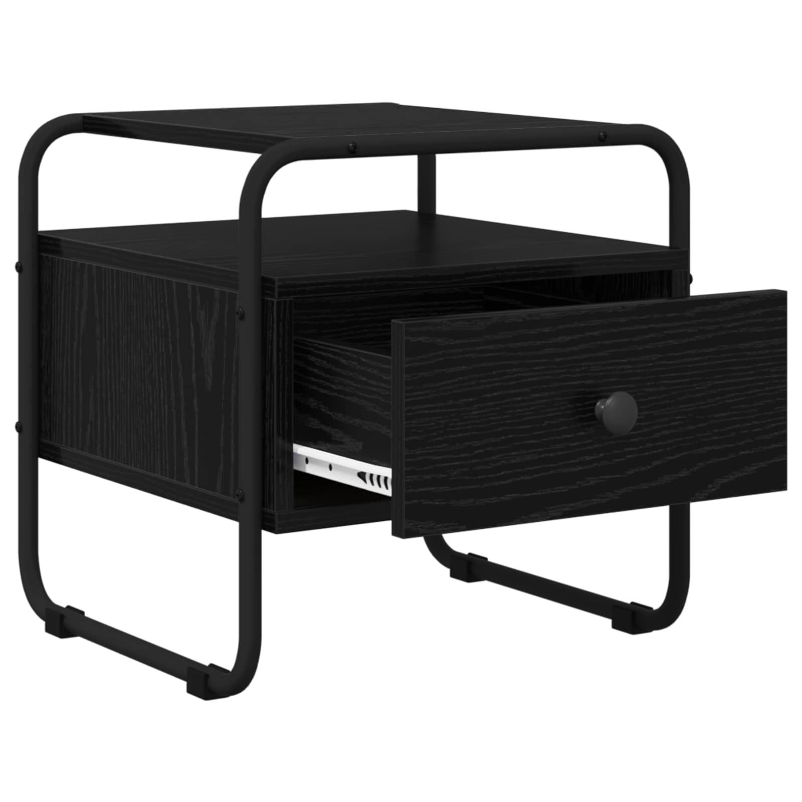 Bedside Cabinet Black Oak 40 x 39.5 x 40 cm Engineered Wood
