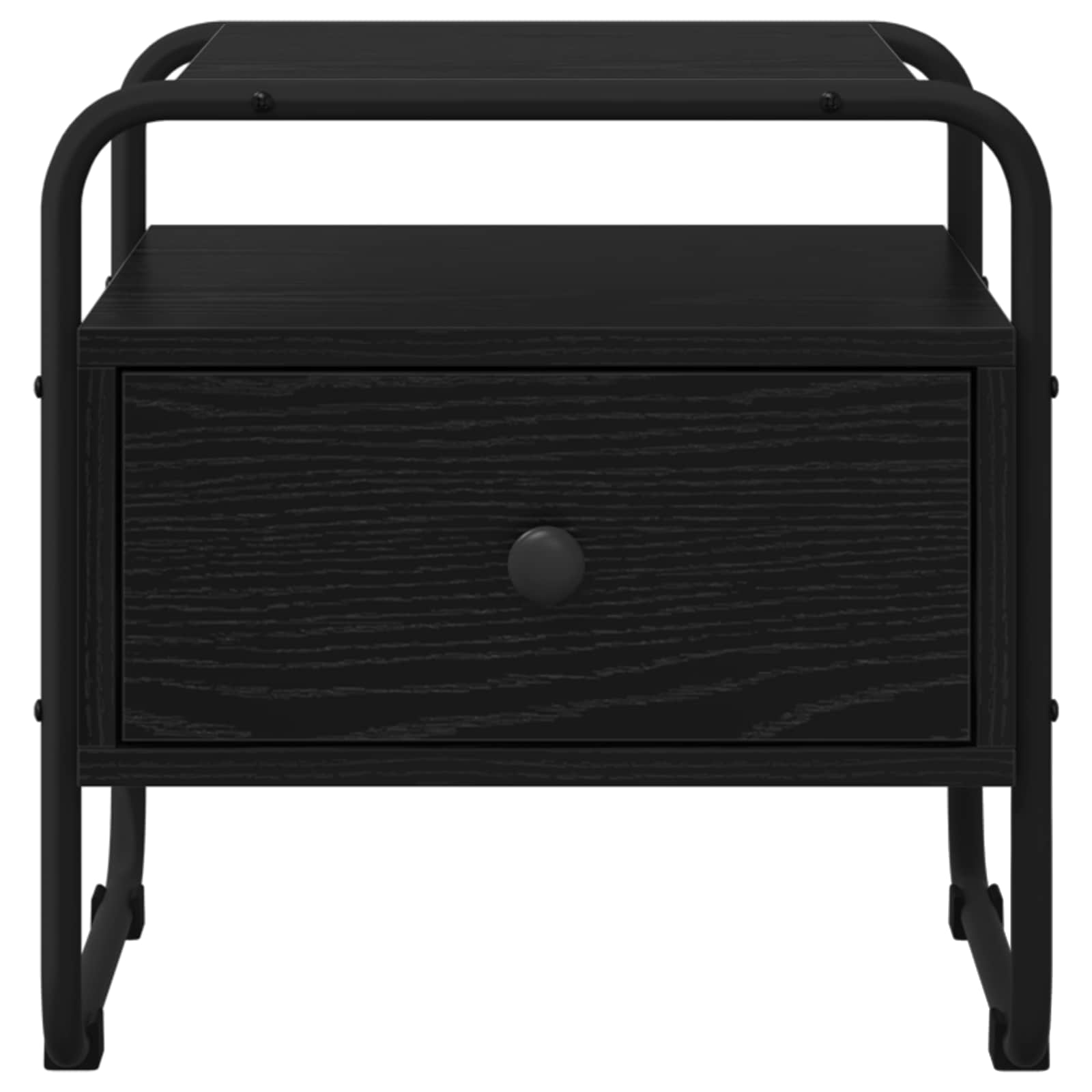 Bedside Cabinet Black Oak 40 x 39.5 x 40 cm Engineered Wood