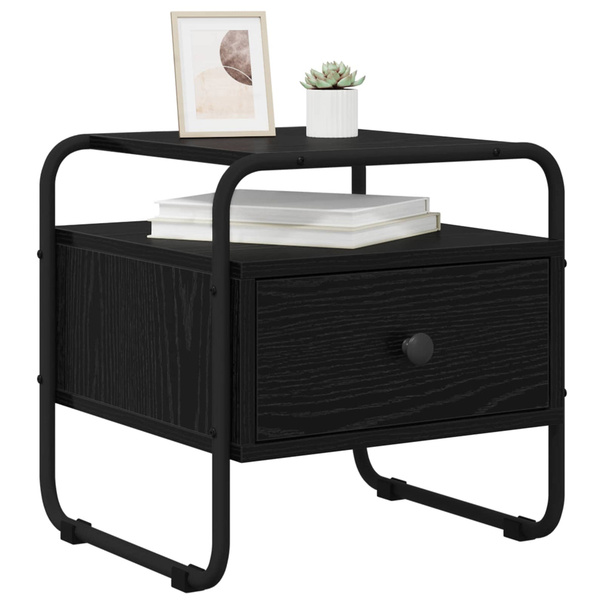 Bedside Cabinet 2 pcs Black Oak 40 x 39.5 x 40 cm