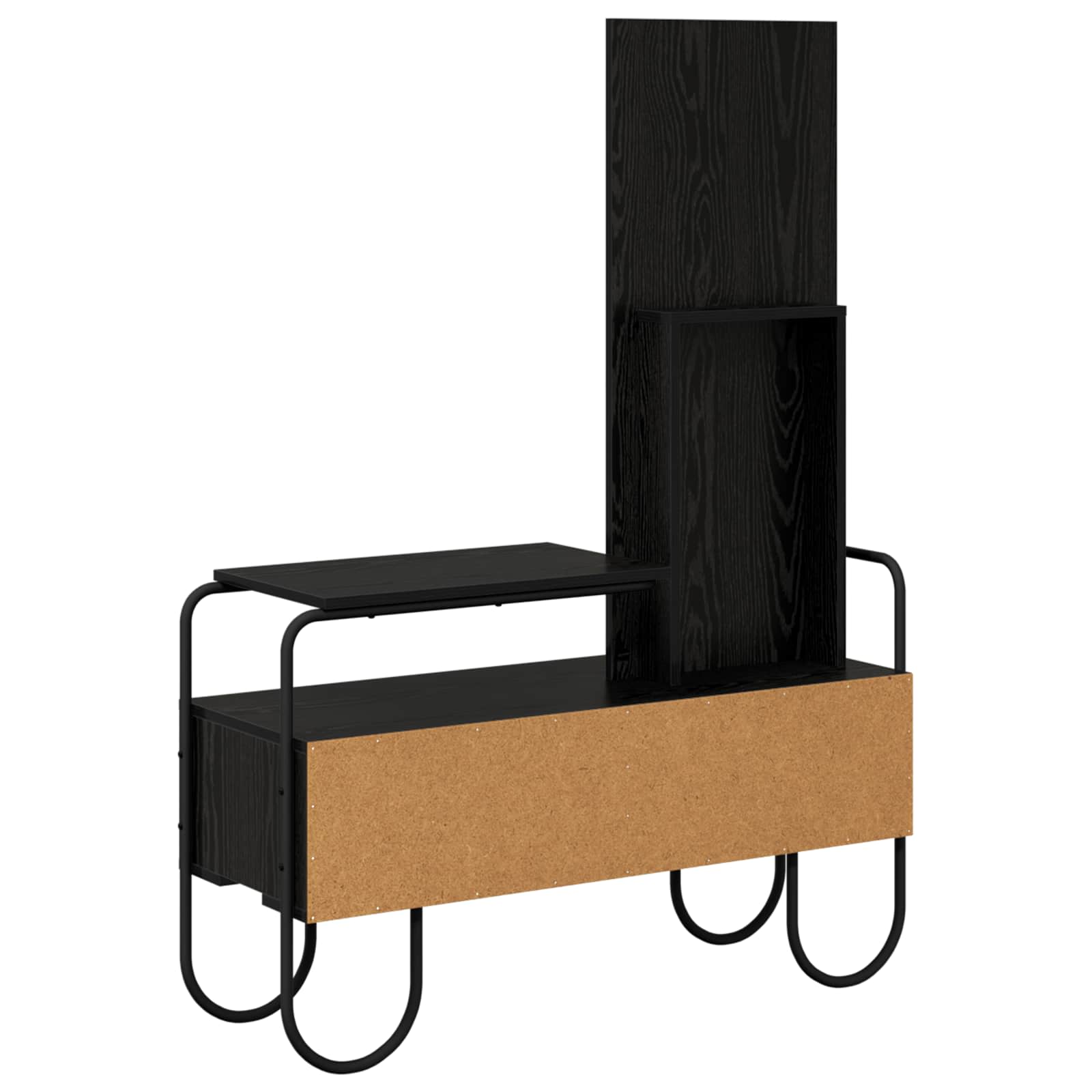 Dressing Table with Drawer with Shelf Black Oak Engineered Wood