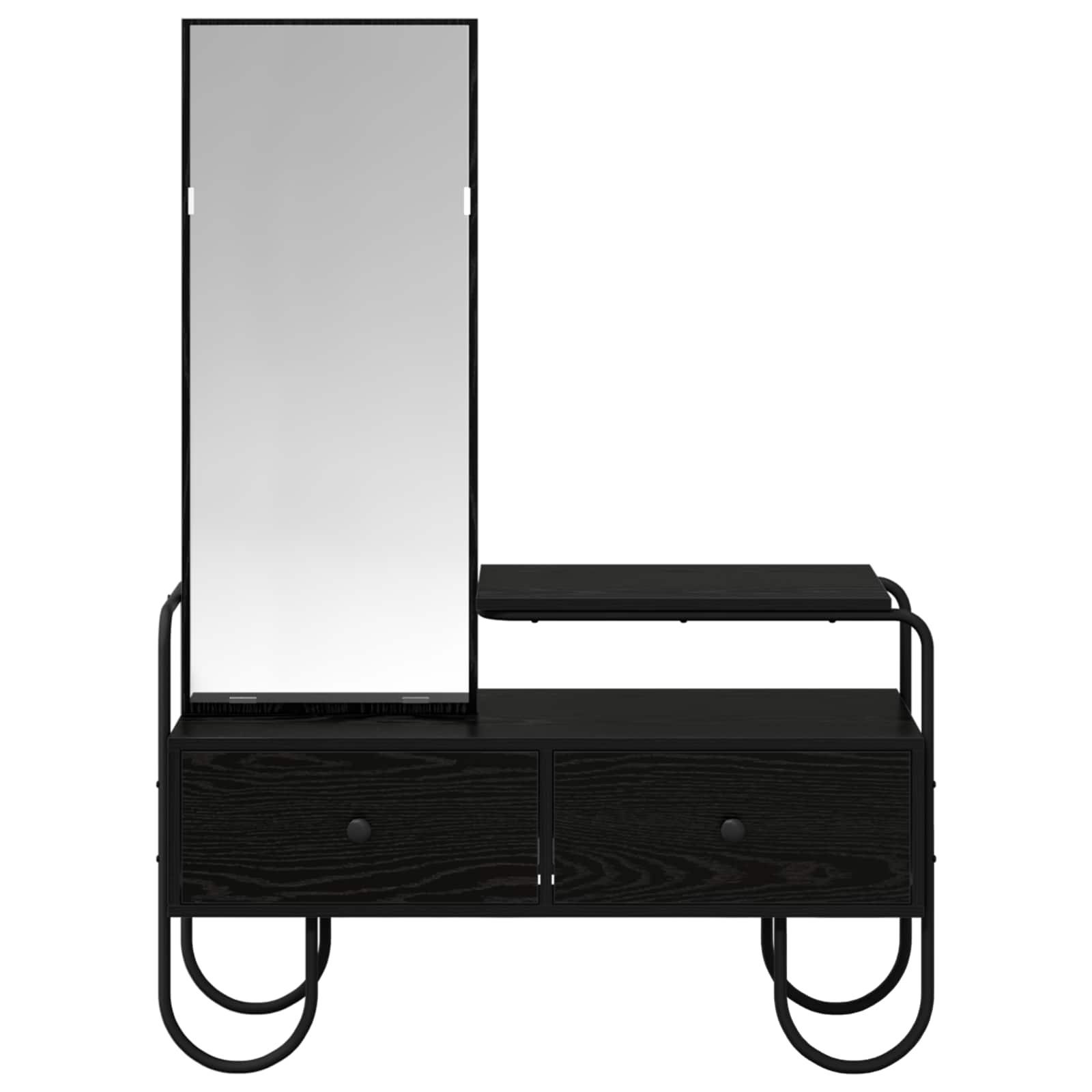 Dressing Table with Drawer with Shelf Black Oak Engineered Wood