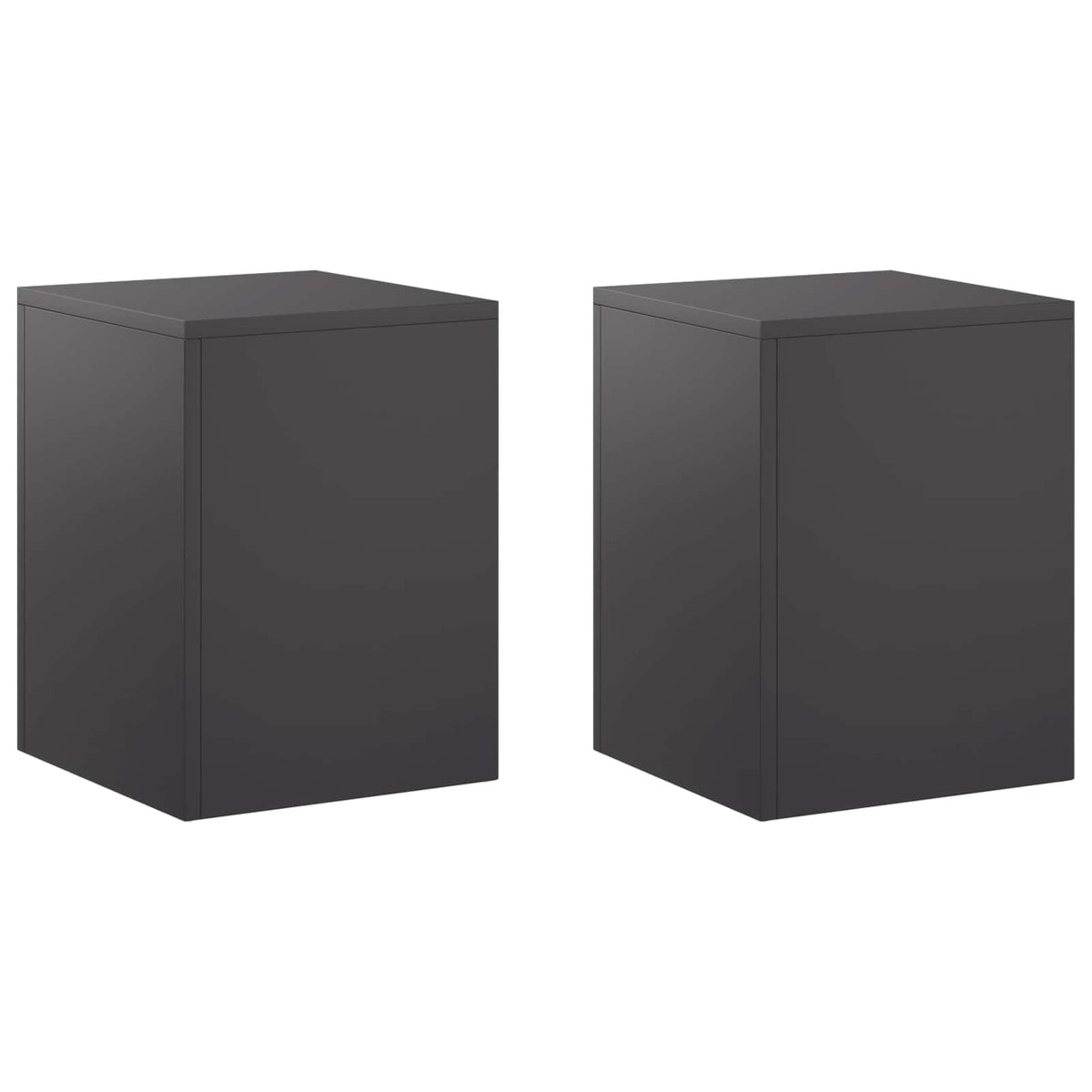 Plant Stand 2 pcs Black 30 x 30 x 40 cm Steel