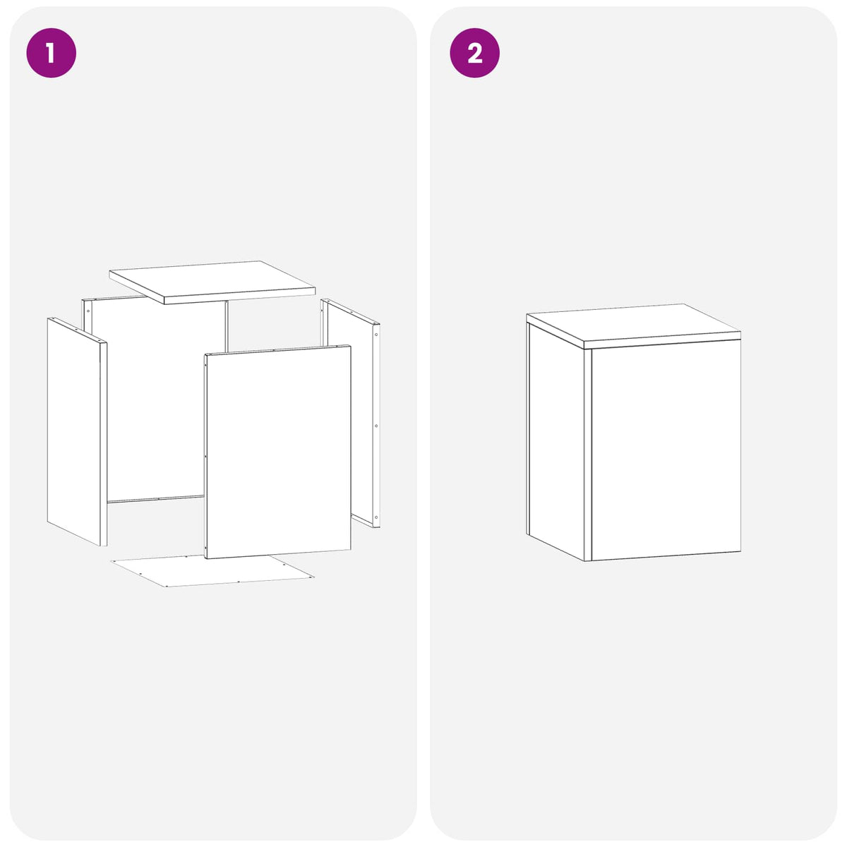 Plant Stand 2 pcs White 30 x 30 x 40 cm Steel