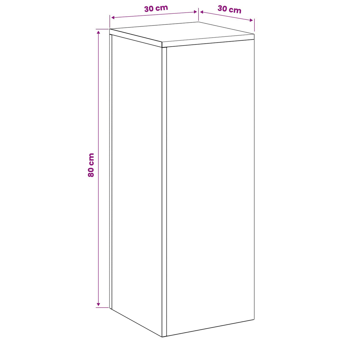 Plant Stand 2 pcs White 30 x 30 x 80 cm Steel