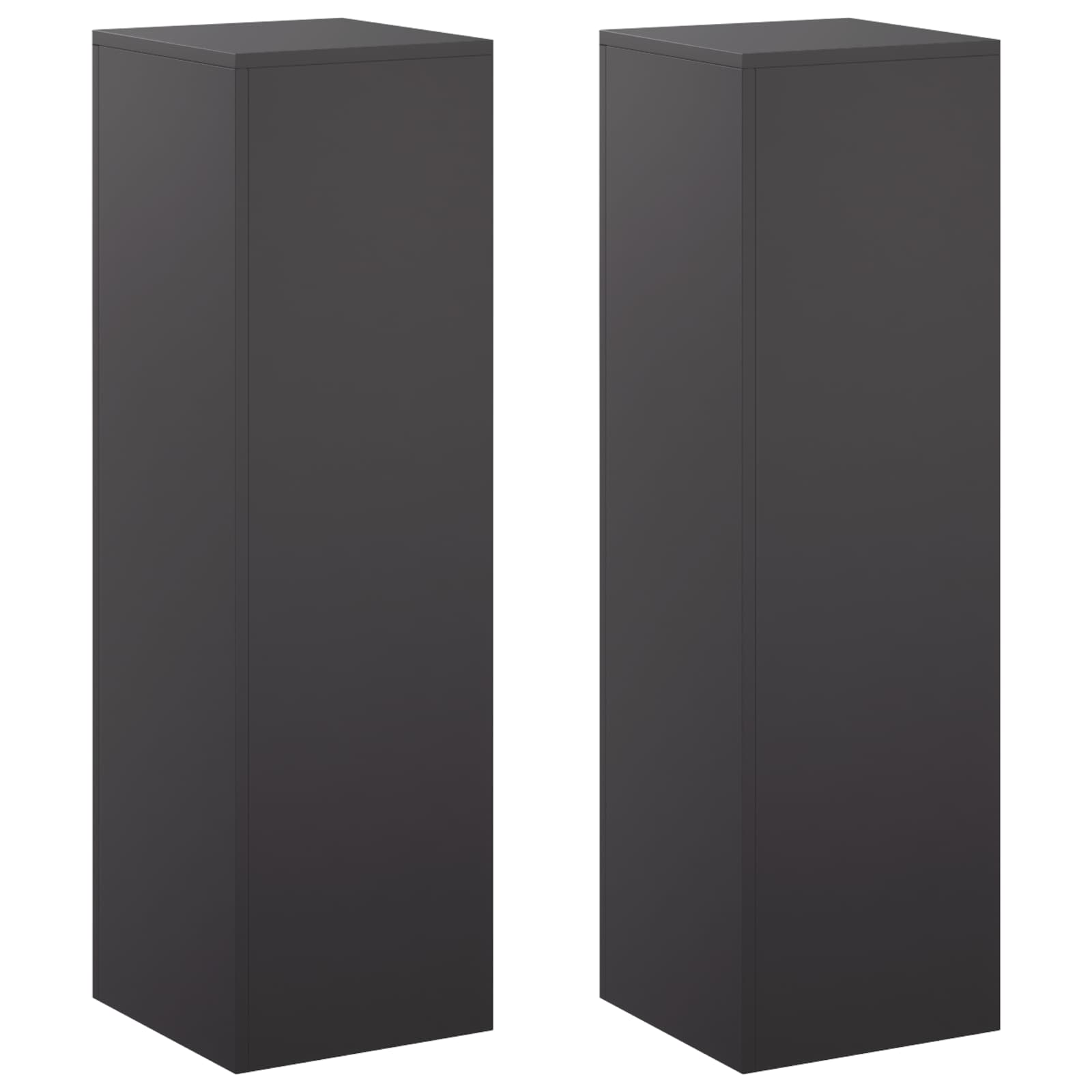 Plant Stand 2 pcs Black 30 x 30 x 100 cm Steel