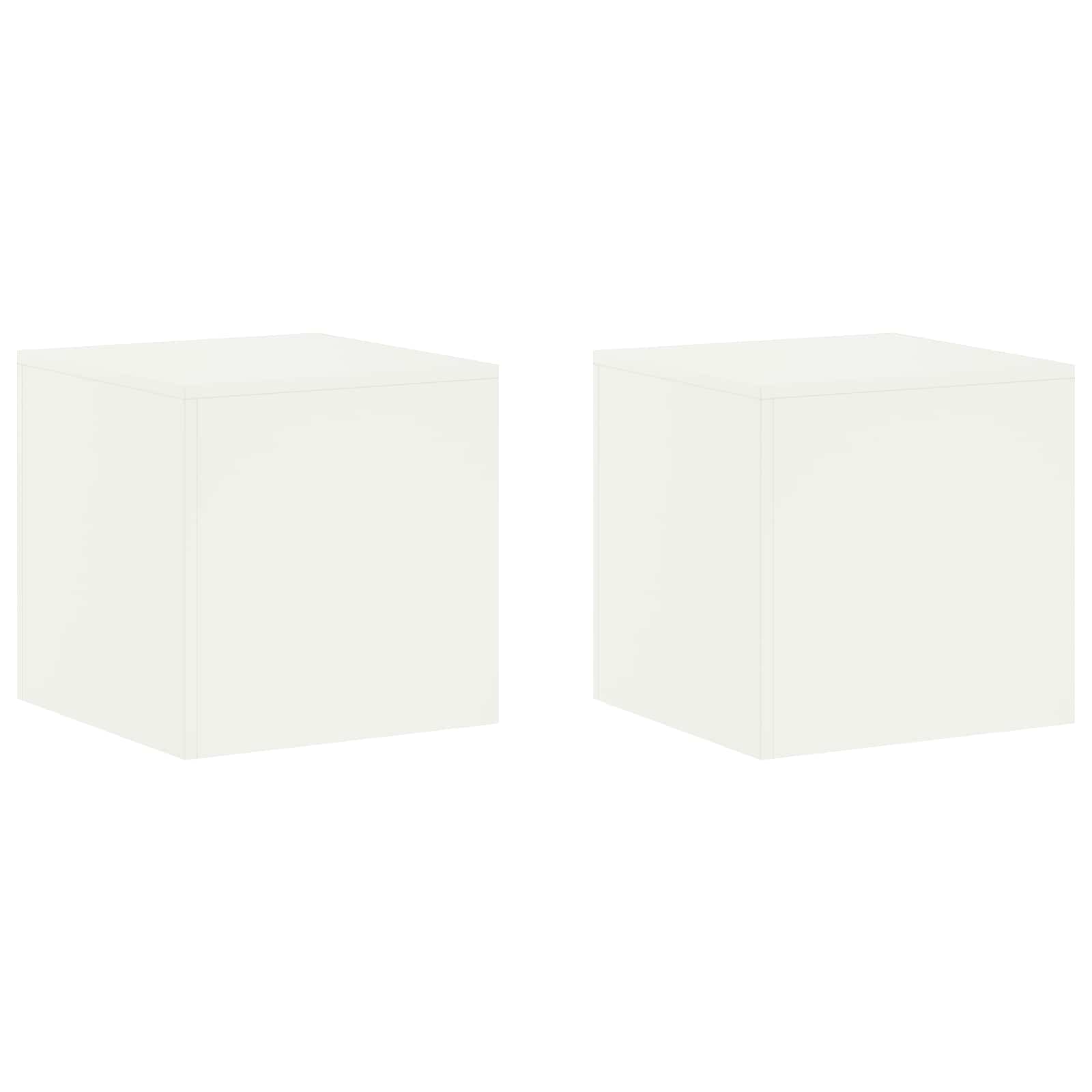 Plant Stand 2 pcs White 40 x 40 x 40 cm Steel