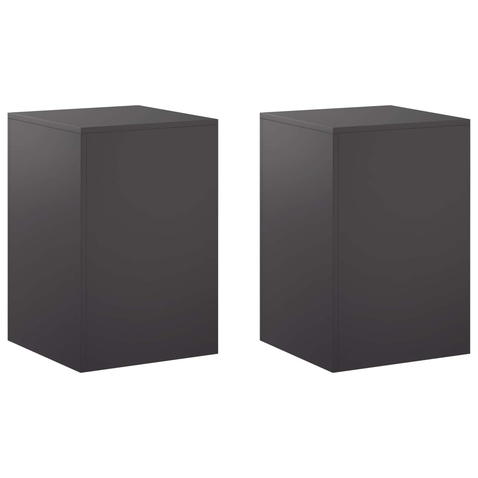 Plant Stand 2 pcs Black 40 x 40 x 60 cm Steel