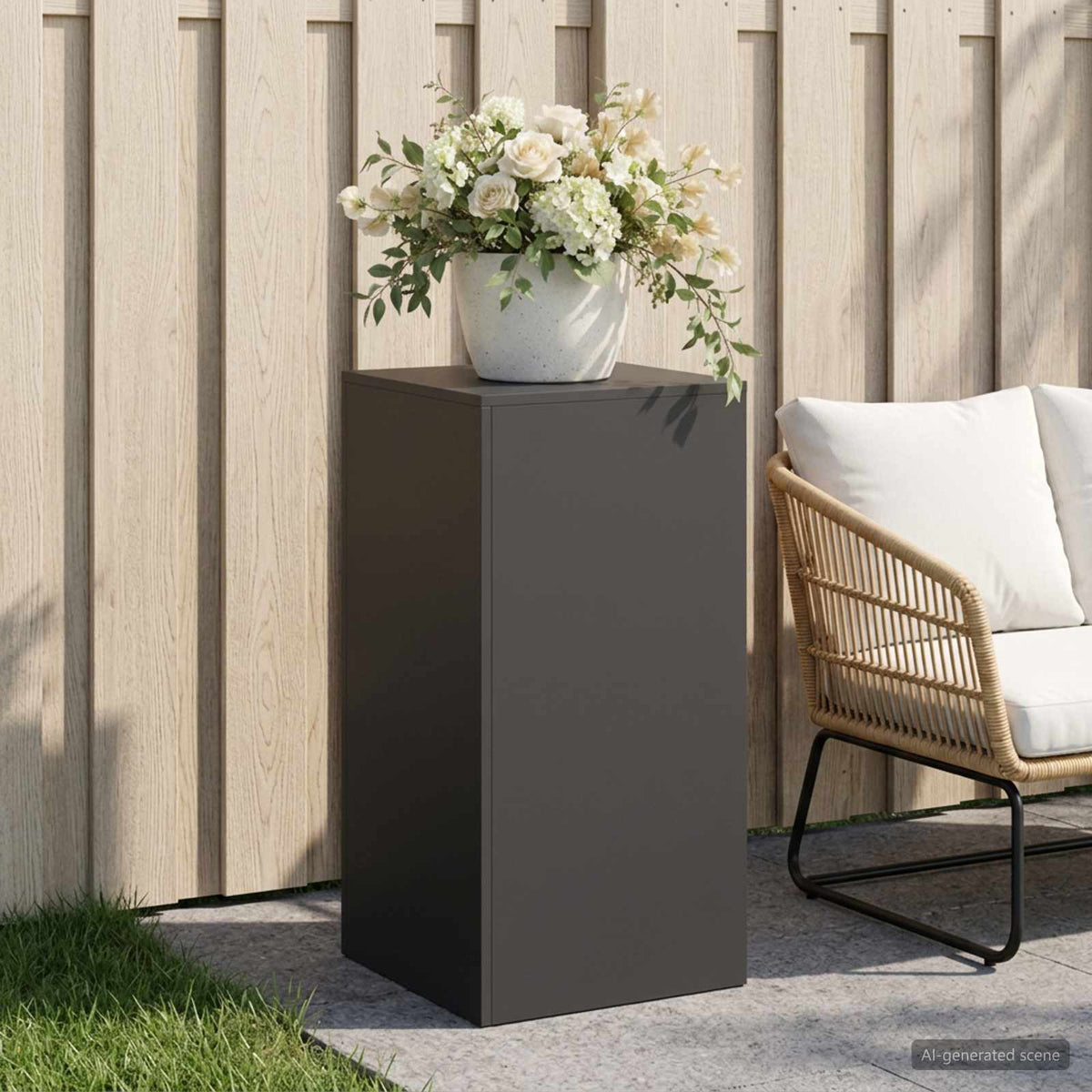 Plant Stand Black 40 x 40 x 80 cm Steel