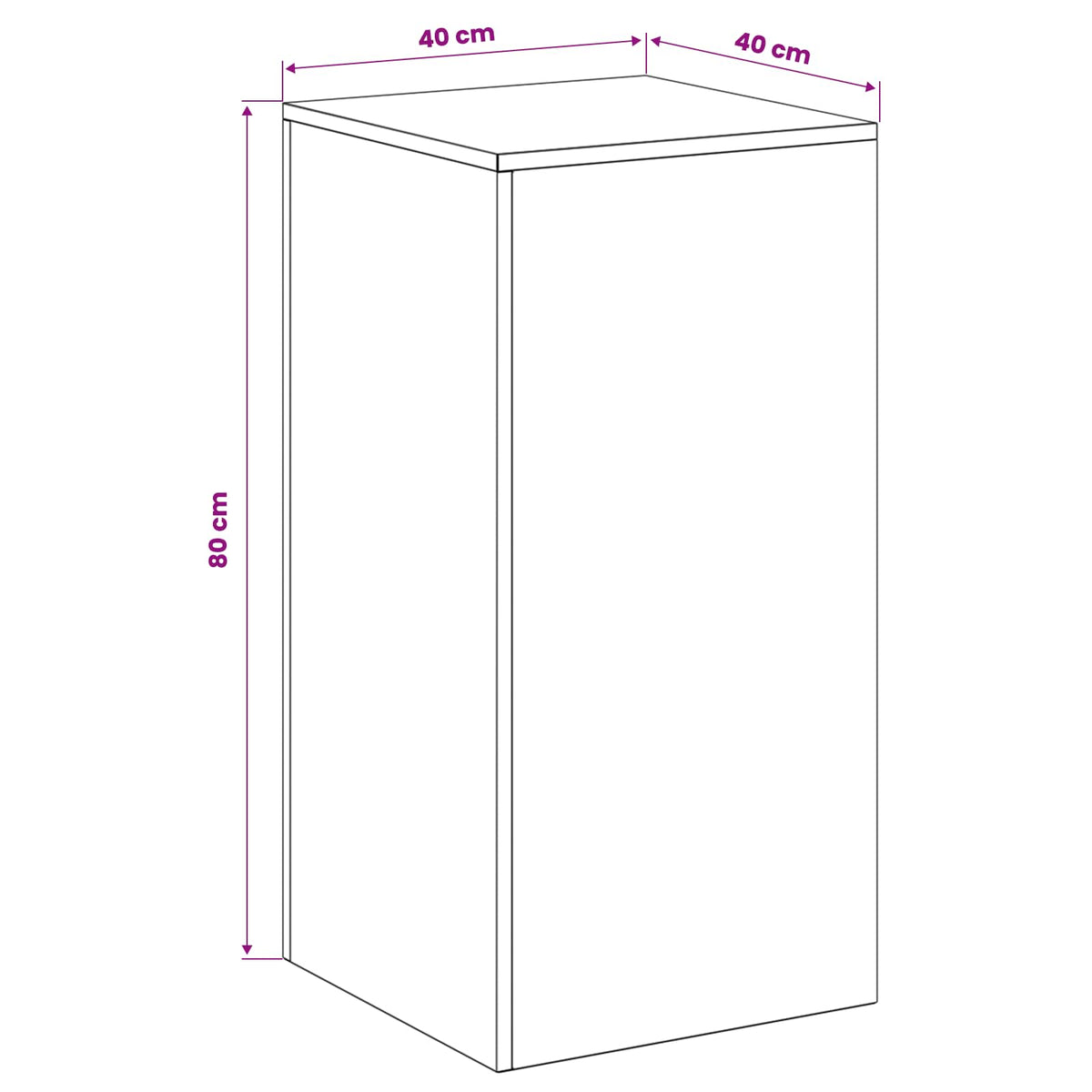 Plant Stand 2 pcs Black 40 x 40 x 80 cm Steel