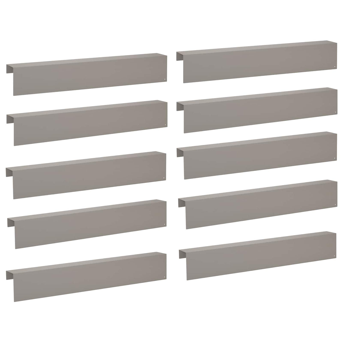Garden Edging Cover 10 pcs 100 x 10 x 15 cm Weathering Steel