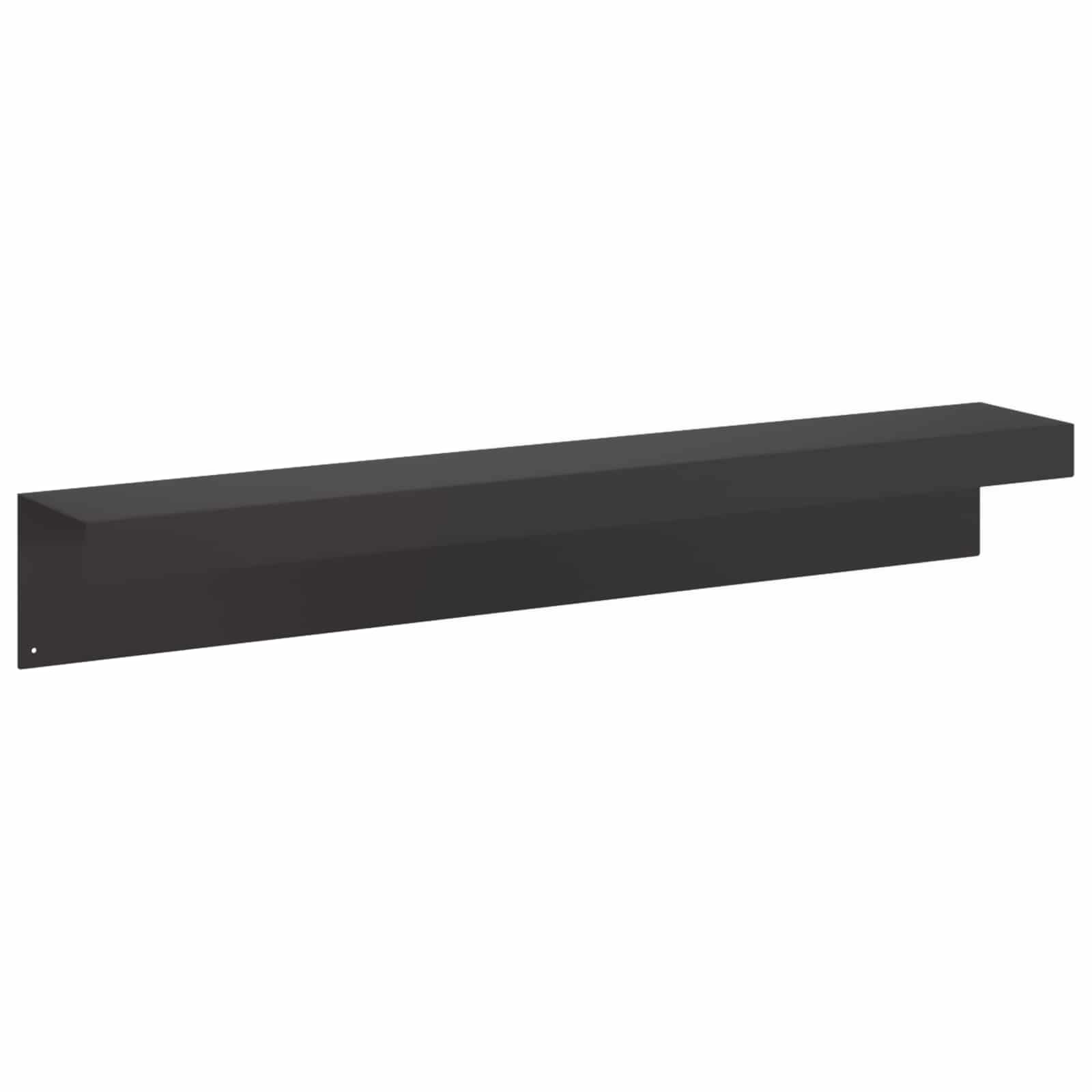 Garden Edging Cover 10 pcs 100 x 15 x 15 cm Steel Black