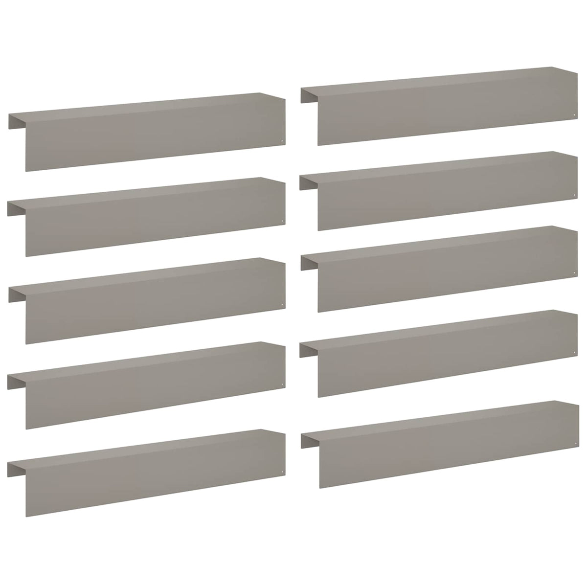 Garden Edging Cover 10 pcs 100 x 15 x 15 cm Weathering Steel