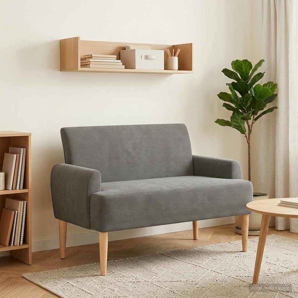 Loveseat with button tufted Dark Grey 116 x 67 x 81 cm