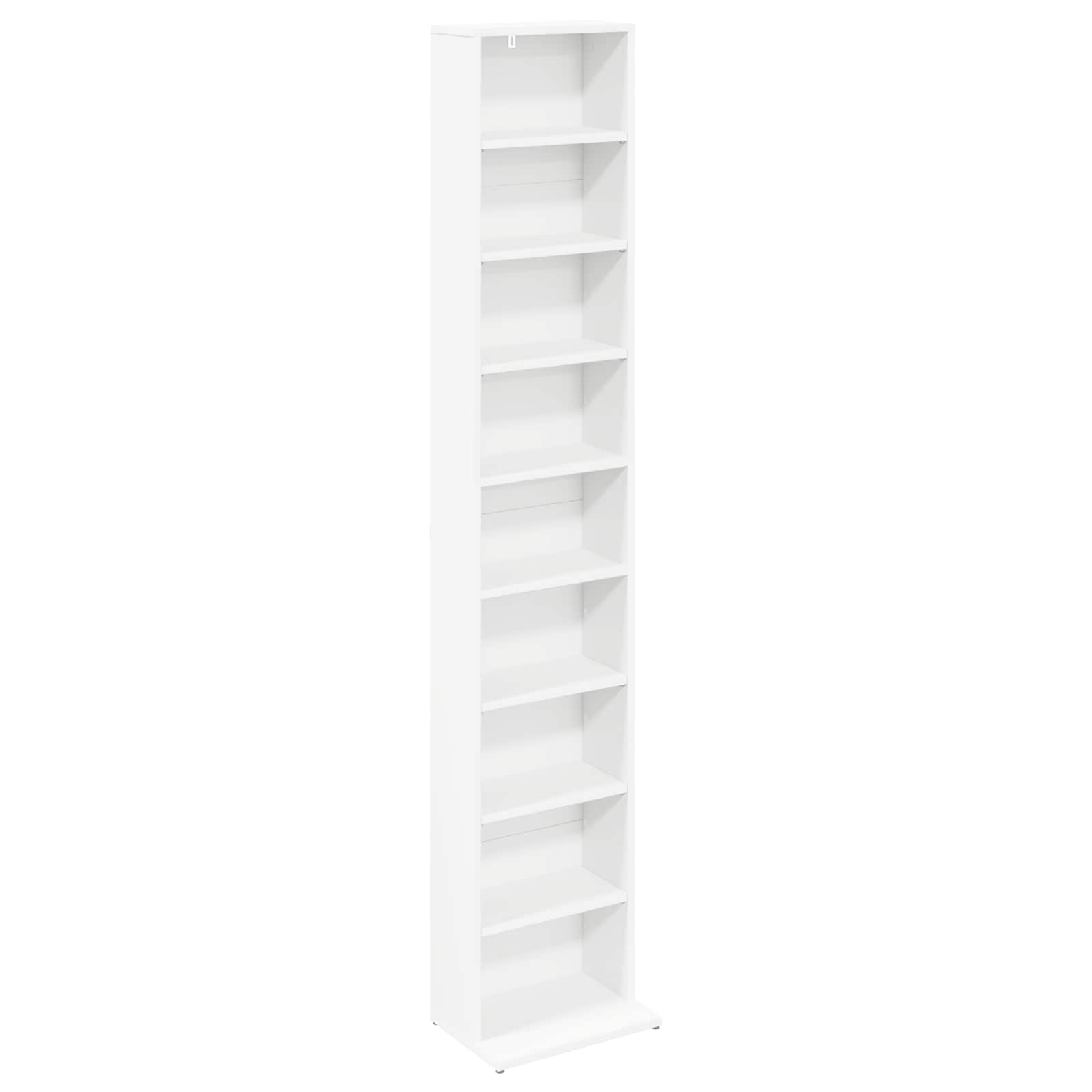 CD Cabinet 2 pcs White 33 x 23.5 x 175 cm Engineered Wood