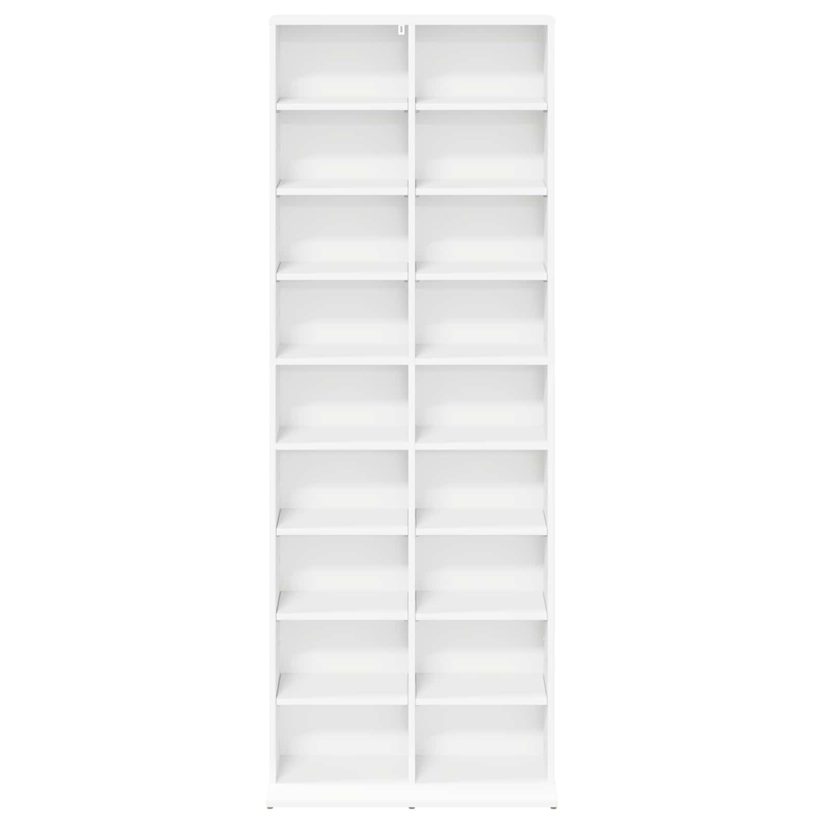 CD Cabinet White 65 x 23.5 x 175 cm Engineered Wood