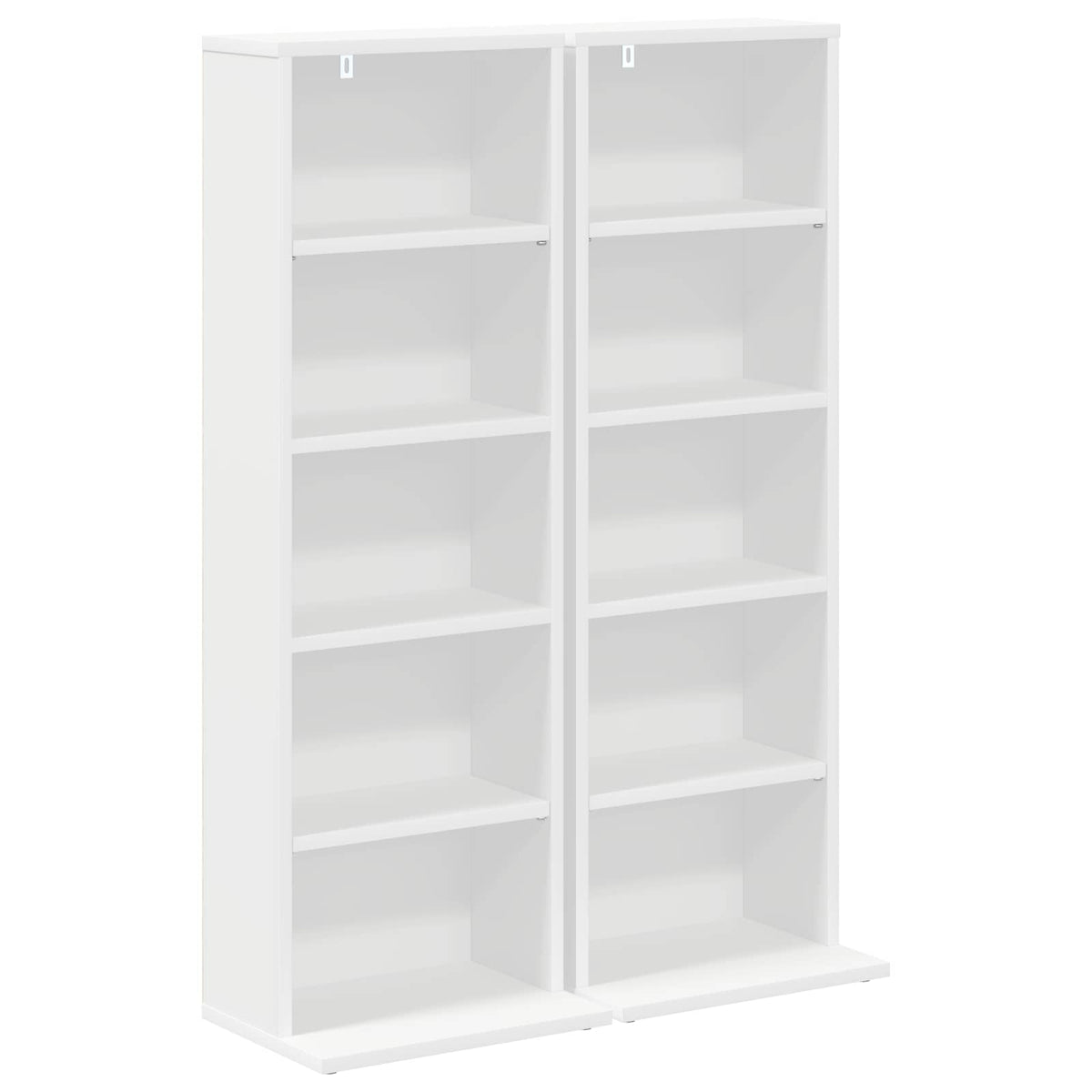 CD Cabinet 2 pcs White 33 x 23.5 x 97.5 cm Engineered Wood