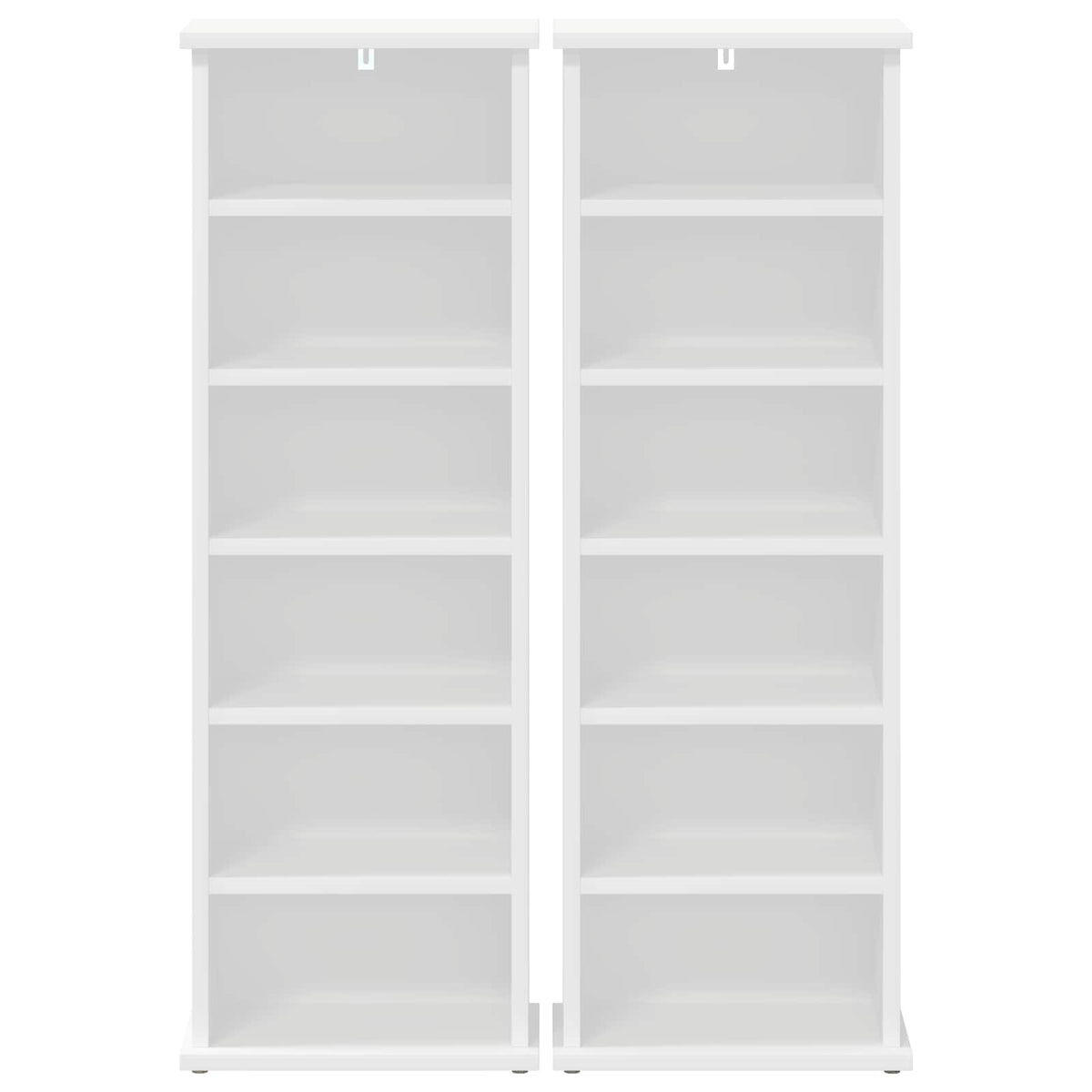 CD Cabinet 2 pcs White 60 x 17 x 92 cm Engineered Wood