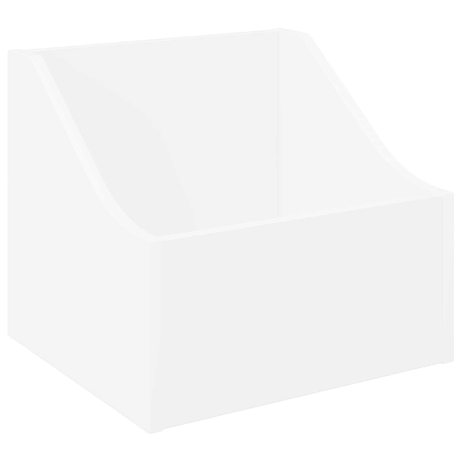 LP Record Box White 37 x 33 x 32 cm Engineered Wood