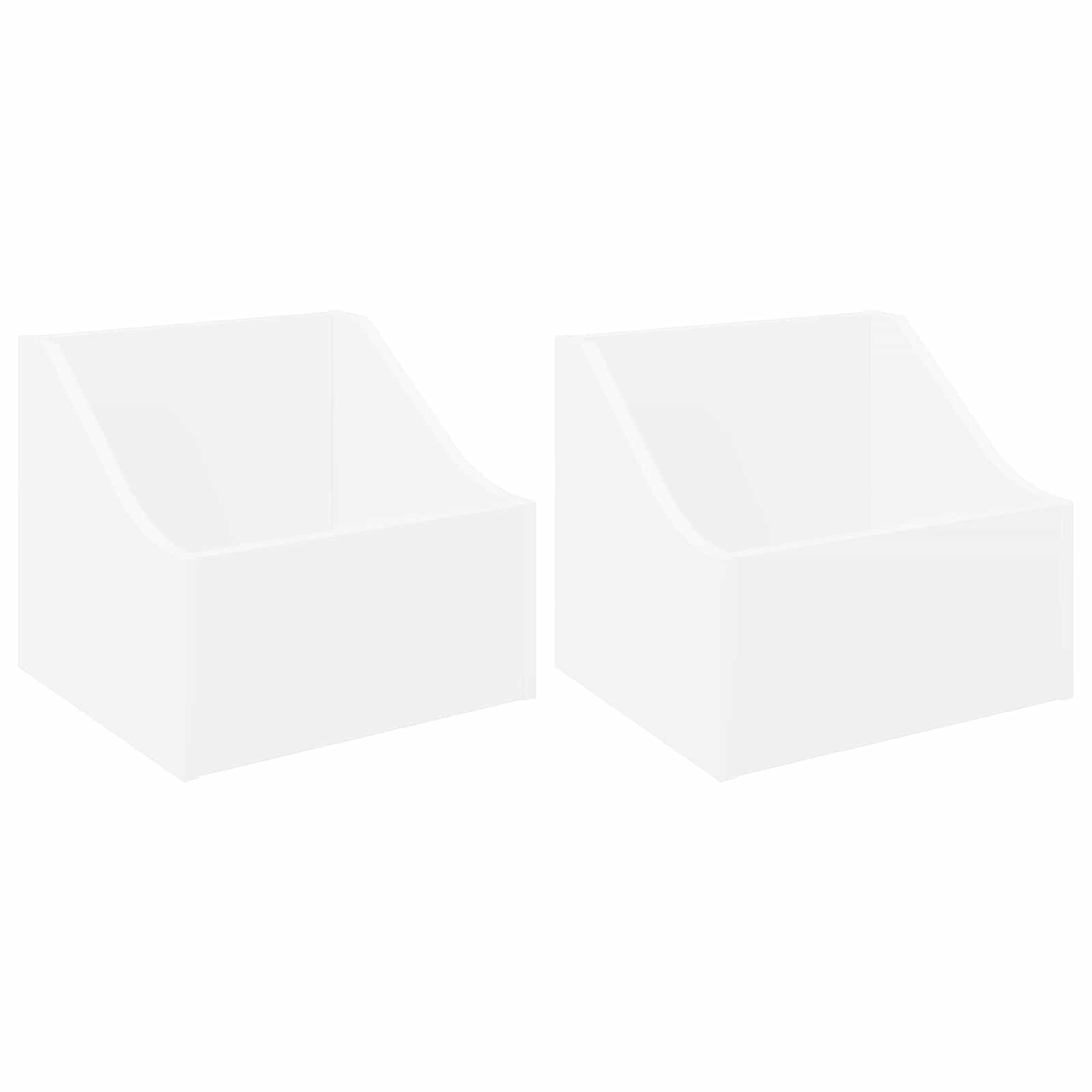 LP Record Box 2 pcs White 37 x 33 x 32 cm Engineered Wood
