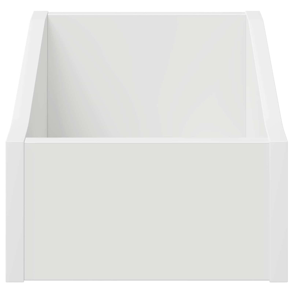 LP Record Box White 23 x 33 x 16 cm Engineered Wood