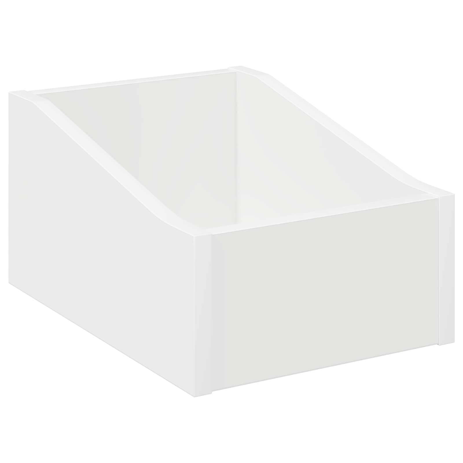 LP Record Box 2 pcs White 23 x 33 x 16 cm Engineered Wood