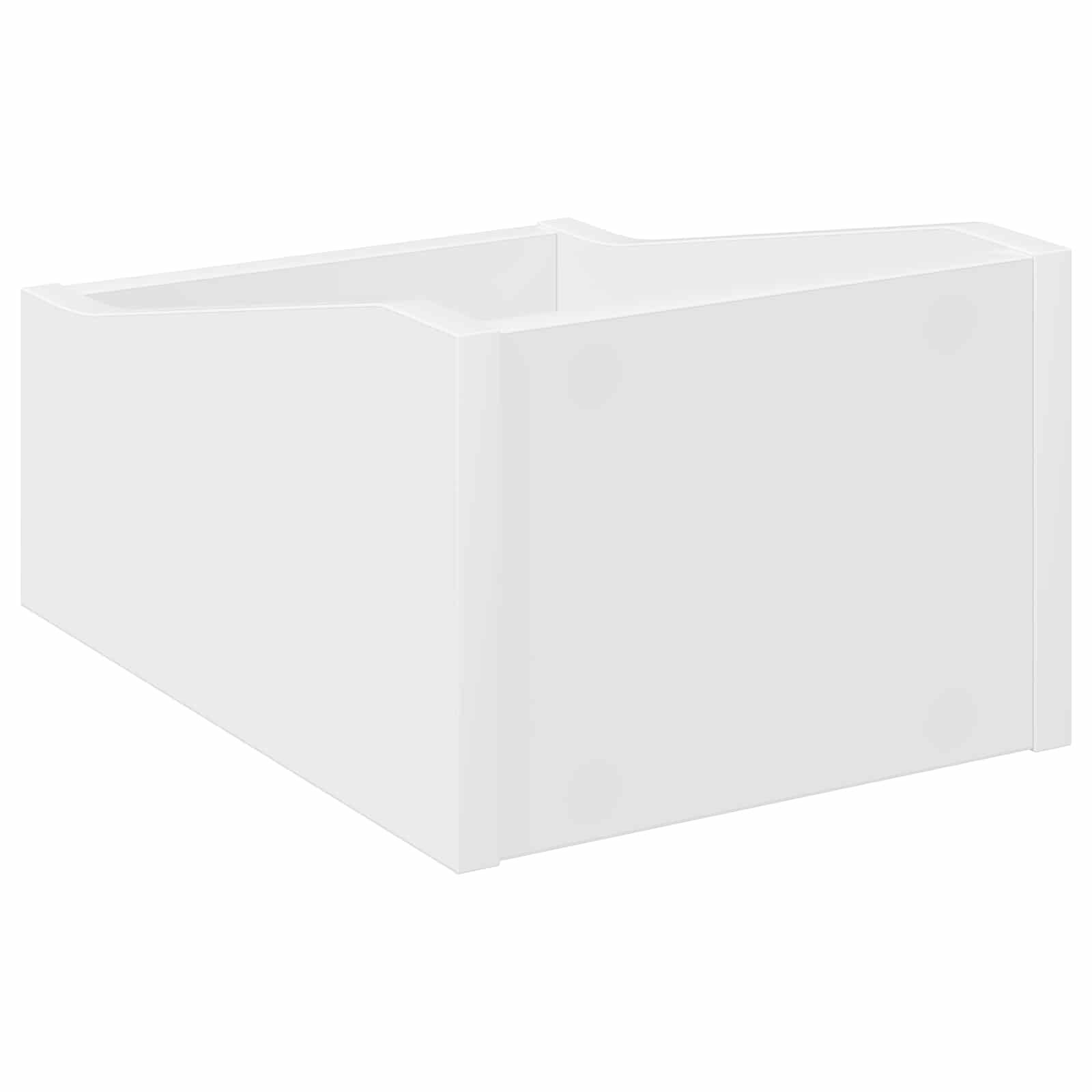LP Record Box 2 pcs White 23 x 33 x 16 cm Engineered Wood