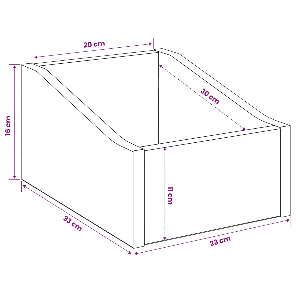 LP Record Box 2 pcs White 23 x 33 x 16 cm Engineered Wood