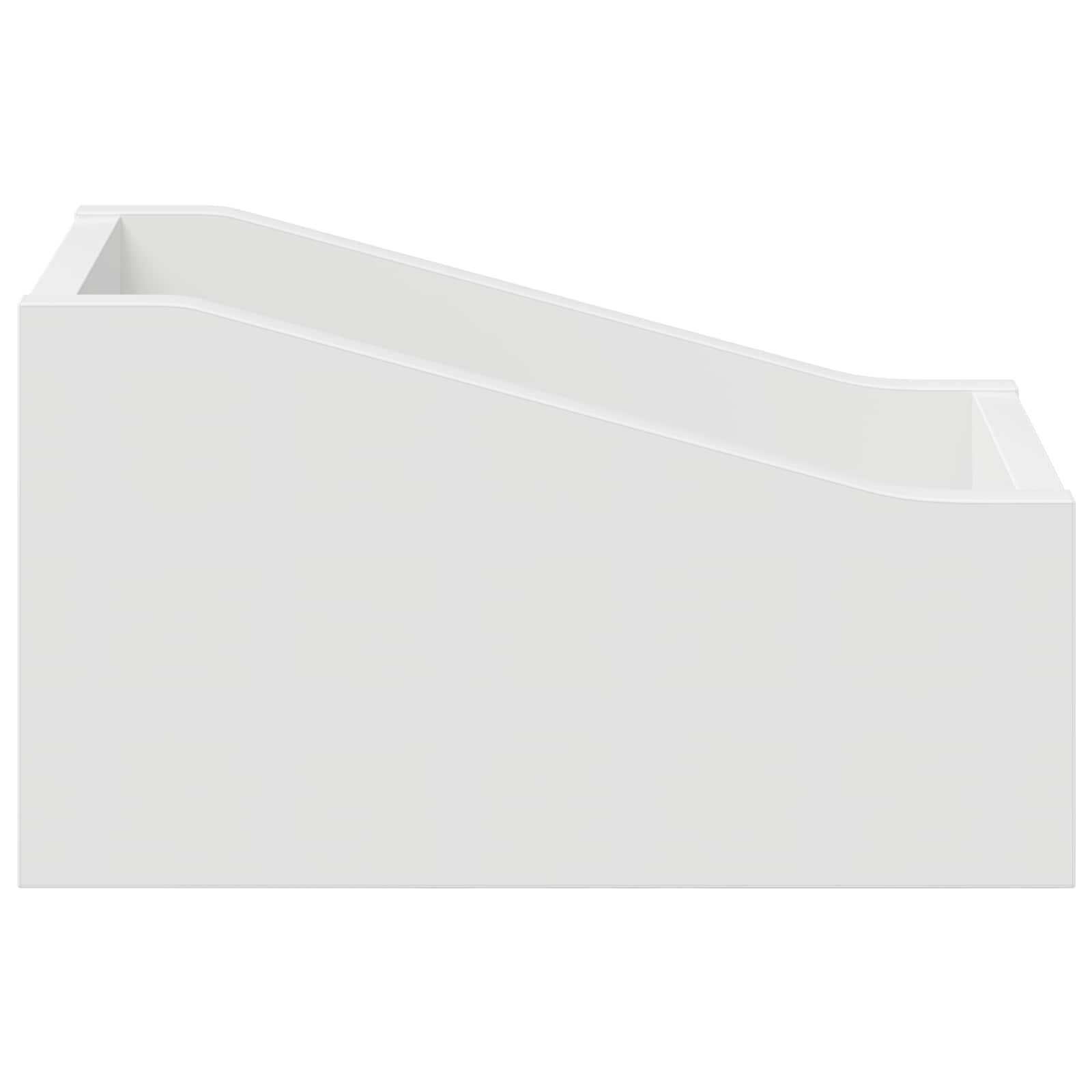 LP Record Box White 18 x 32 x 18 cm Engineered Wood
