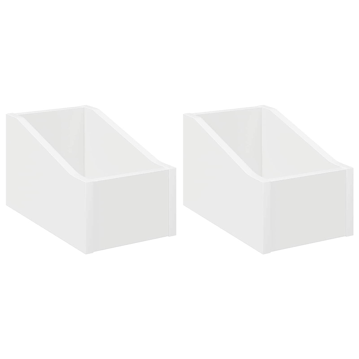 LP Record Box 2 pcs White 18 x 32 x 18 cm Engineered Wood
