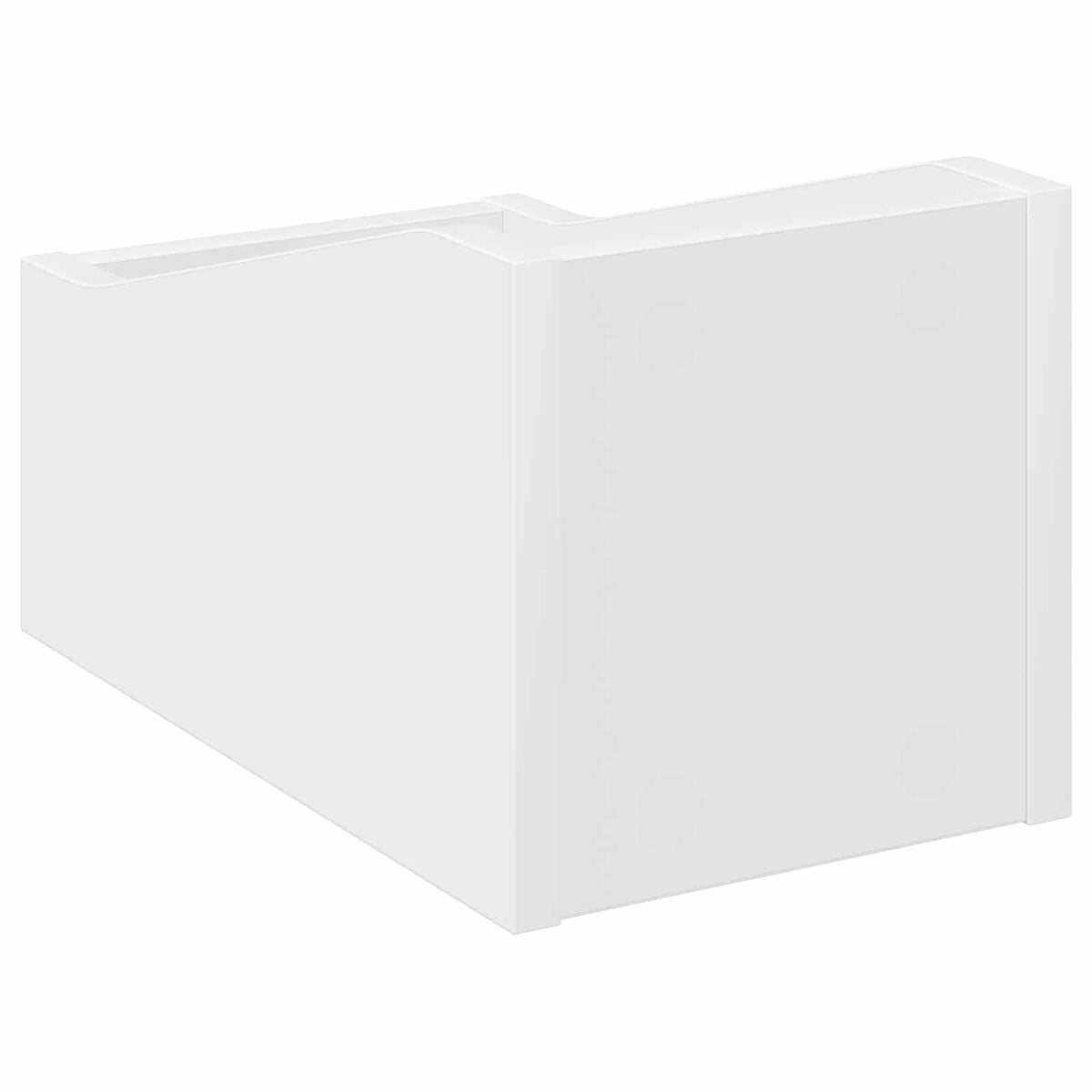 LP Record Box 2 pcs White 18 x 32 x 18 cm Engineered Wood