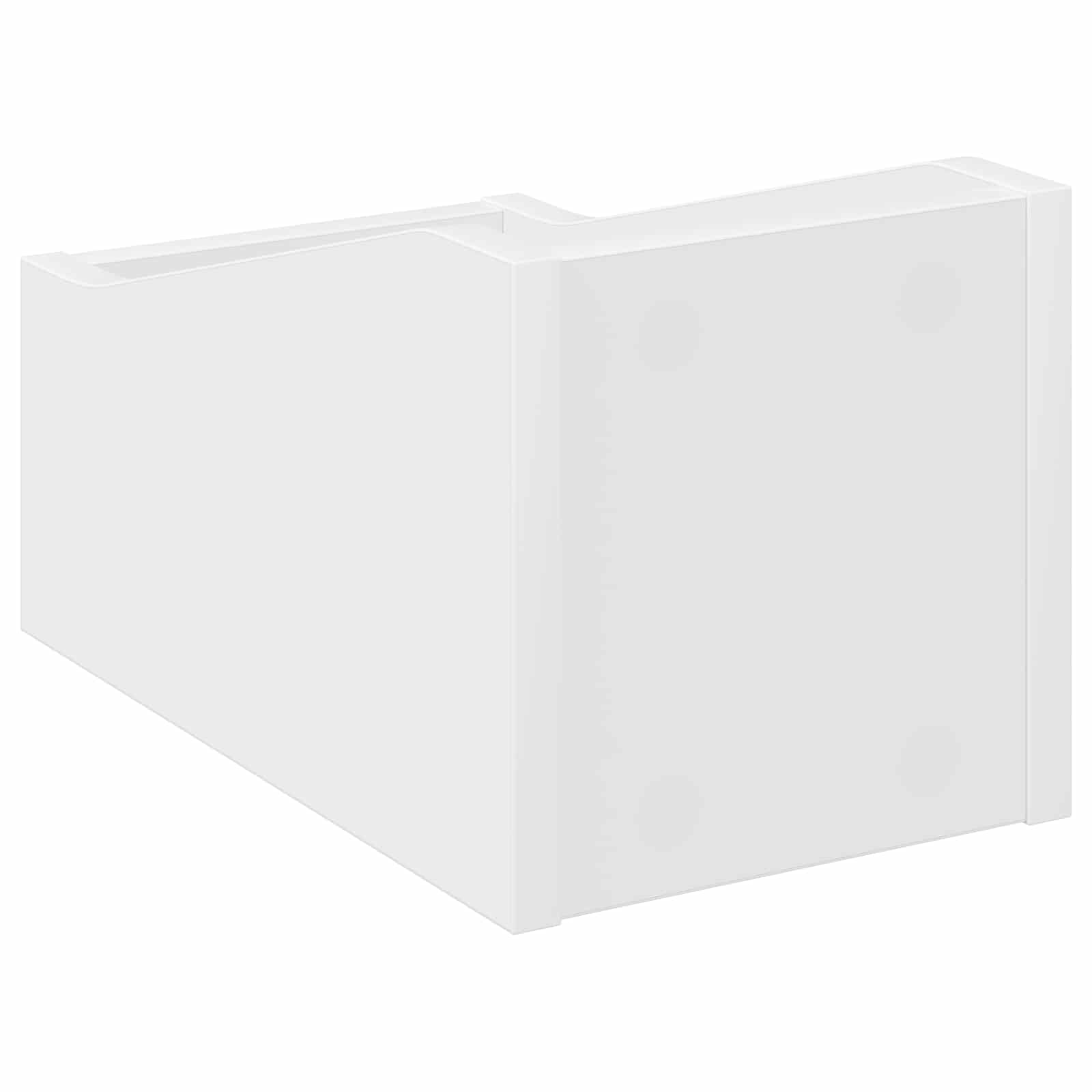 LP Record Box 2 pcs White 18 x 32 x 18 cm Engineered Wood