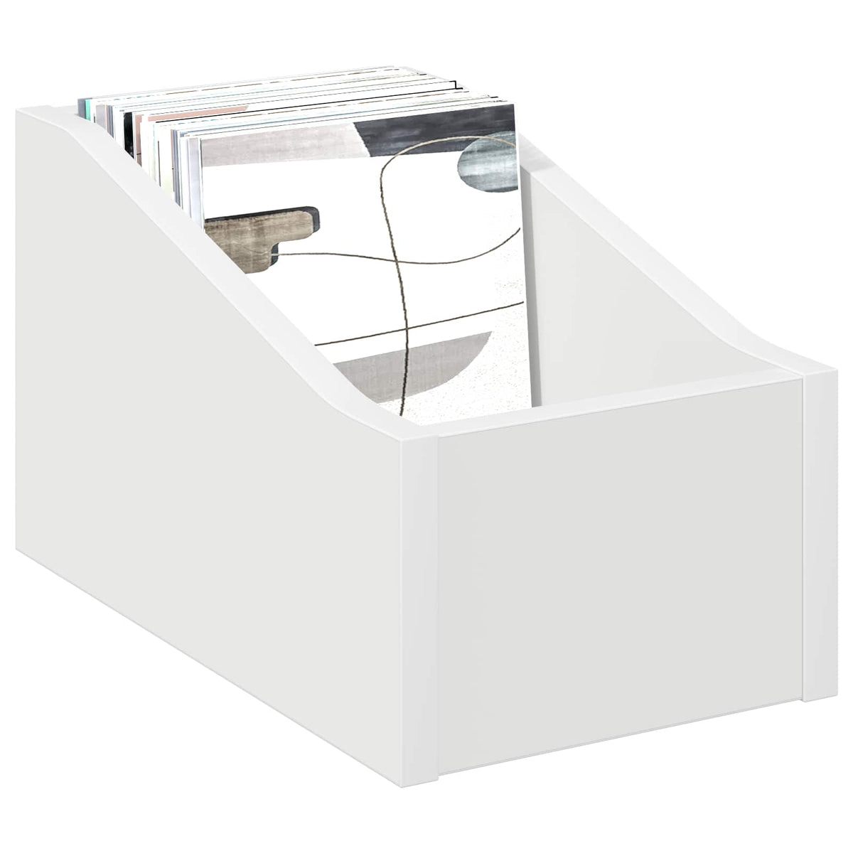LP Record Box 2 pcs White 18 x 32 x 18 cm Engineered Wood