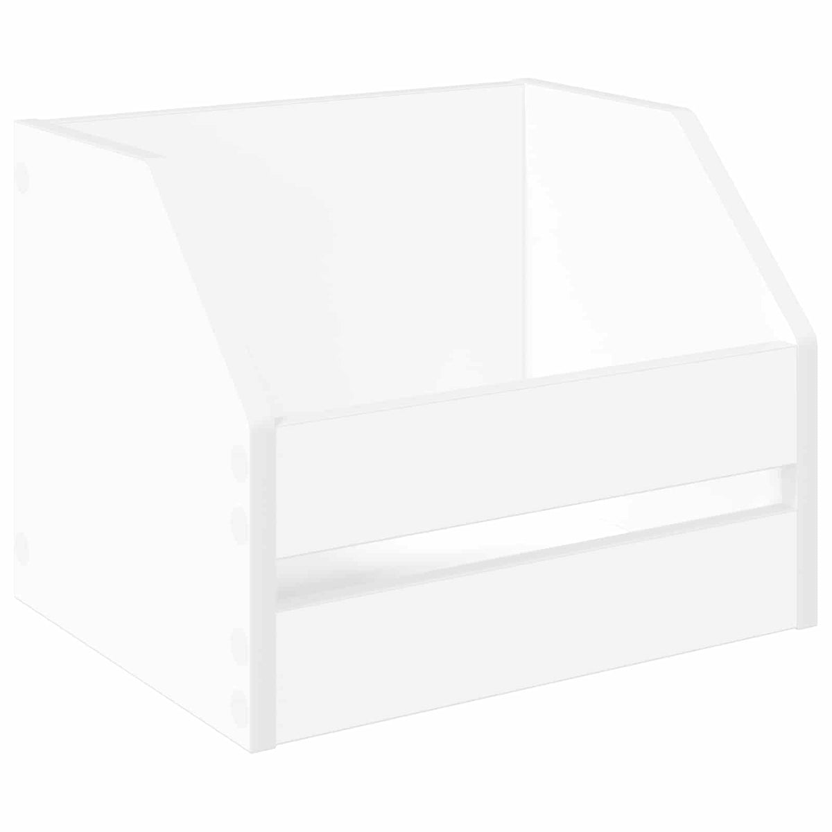 Vinyl Album Box White 38 x 30 x 29 cm Engineered Wood