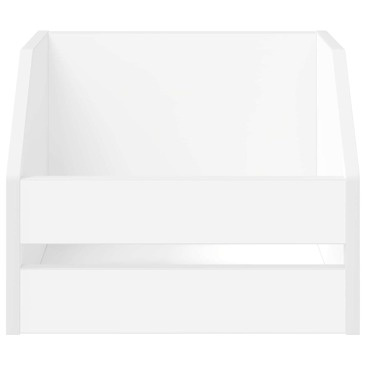 Vinyl Album Box White 38 x 30 x 29 cm Engineered Wood