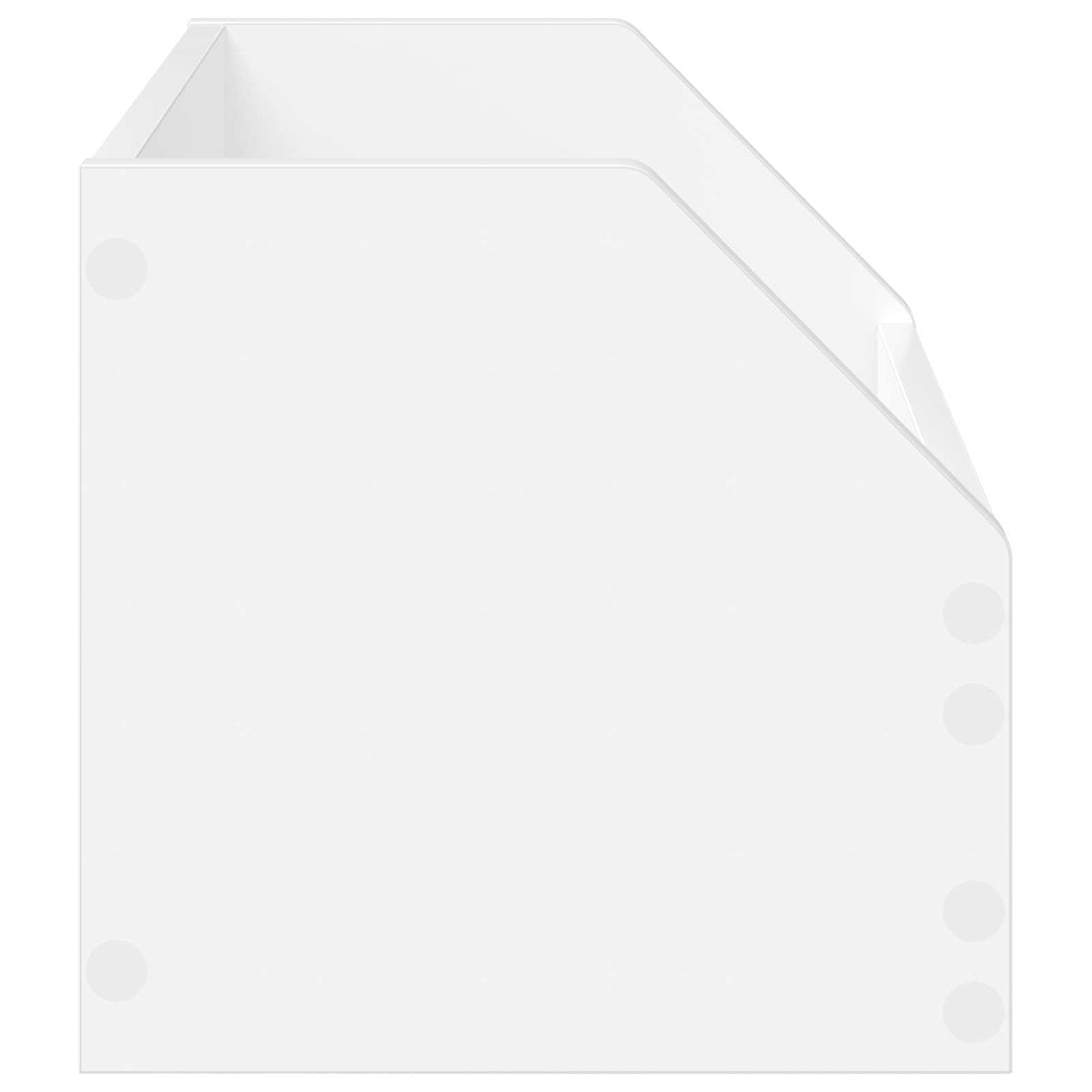 Vinyl Album Box White 38 x 30 x 29 cm Engineered Wood