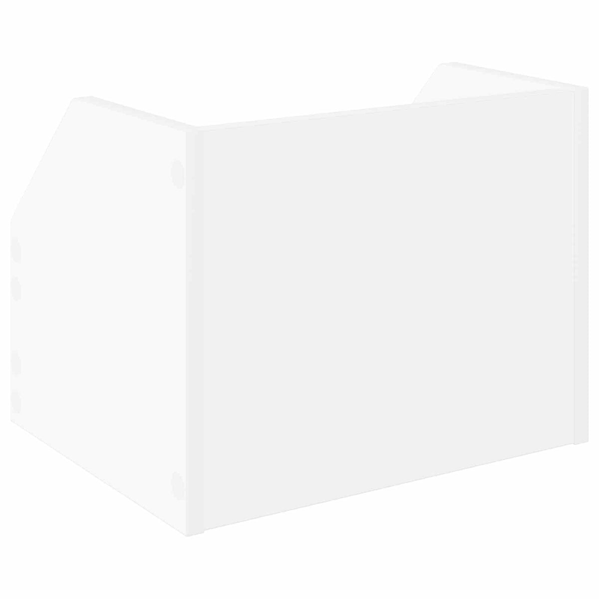 Vinyl Album Box 2 pcs White 38 x 30 x 29 cm Engineered Wood