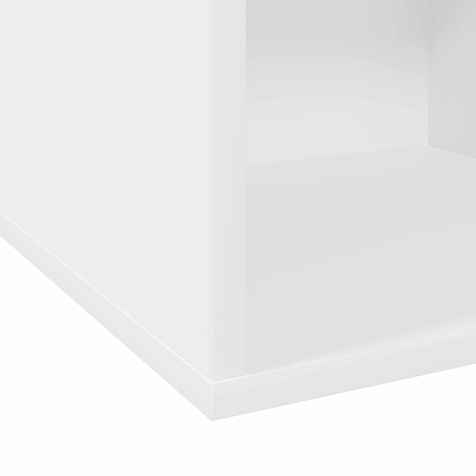 Vinyl Album Box White 37 x 36.5 x 38 cm Engineered Wood