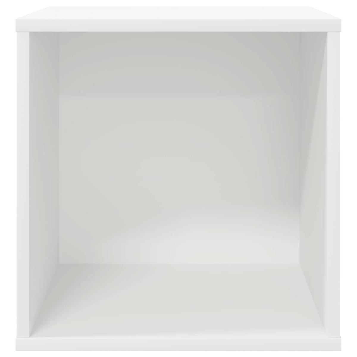 Vinyl Album Box White 37 x 36.5 x 38 cm Engineered Wood