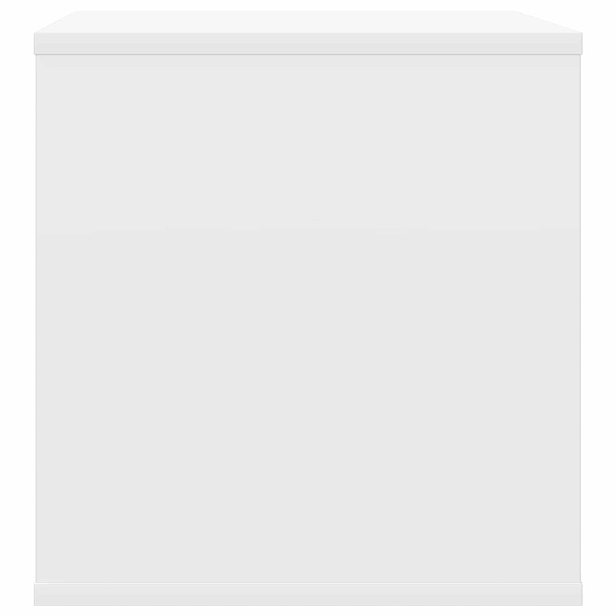 Vinyl Album Box White 37 x 36.5 x 38 cm Engineered Wood