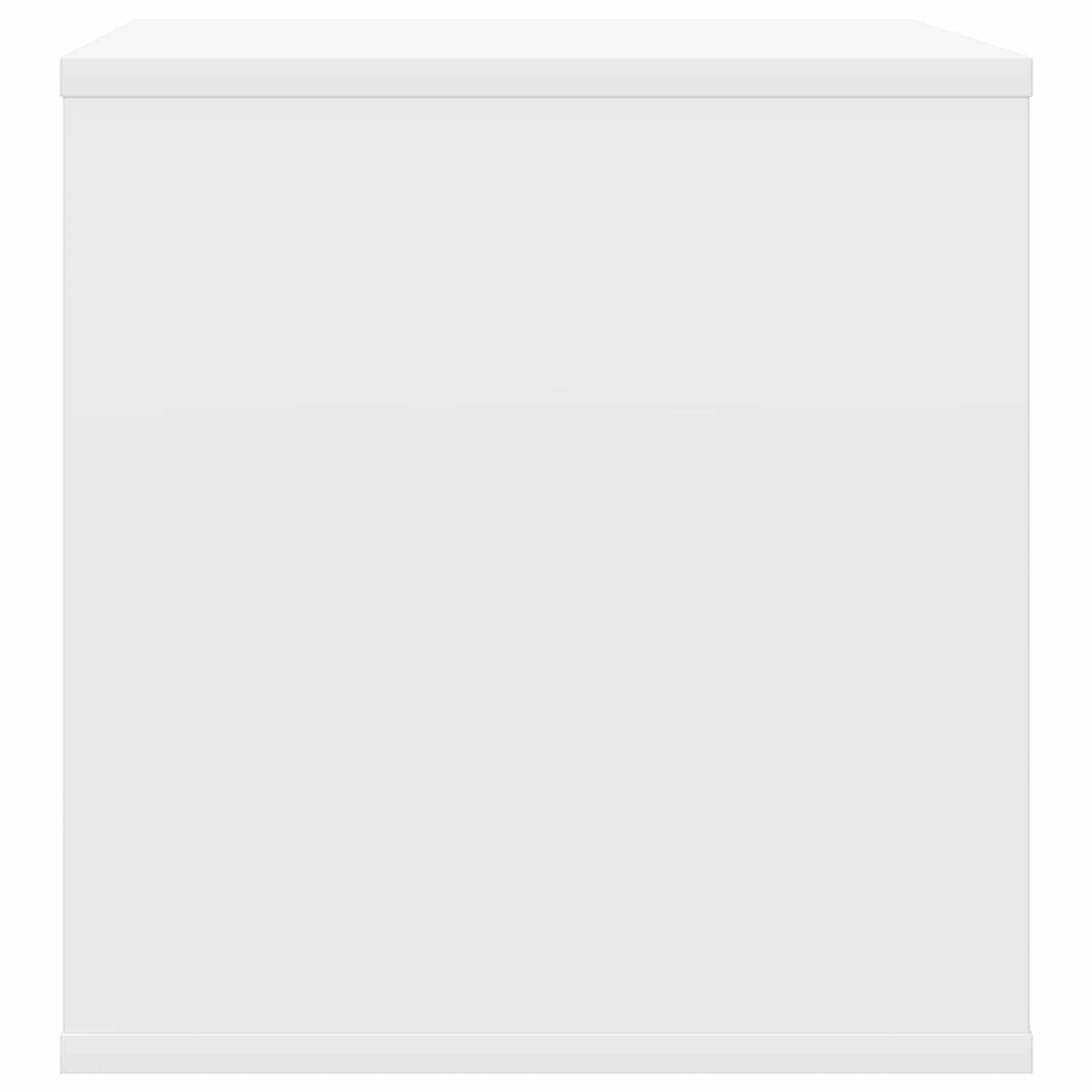 Vinyl Album Box White 37 x 36.5 x 38 cm Engineered Wood