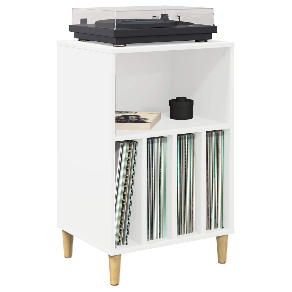 Turntable Stand White 47 x 39.5 x 74.5 cm Engineered Wood